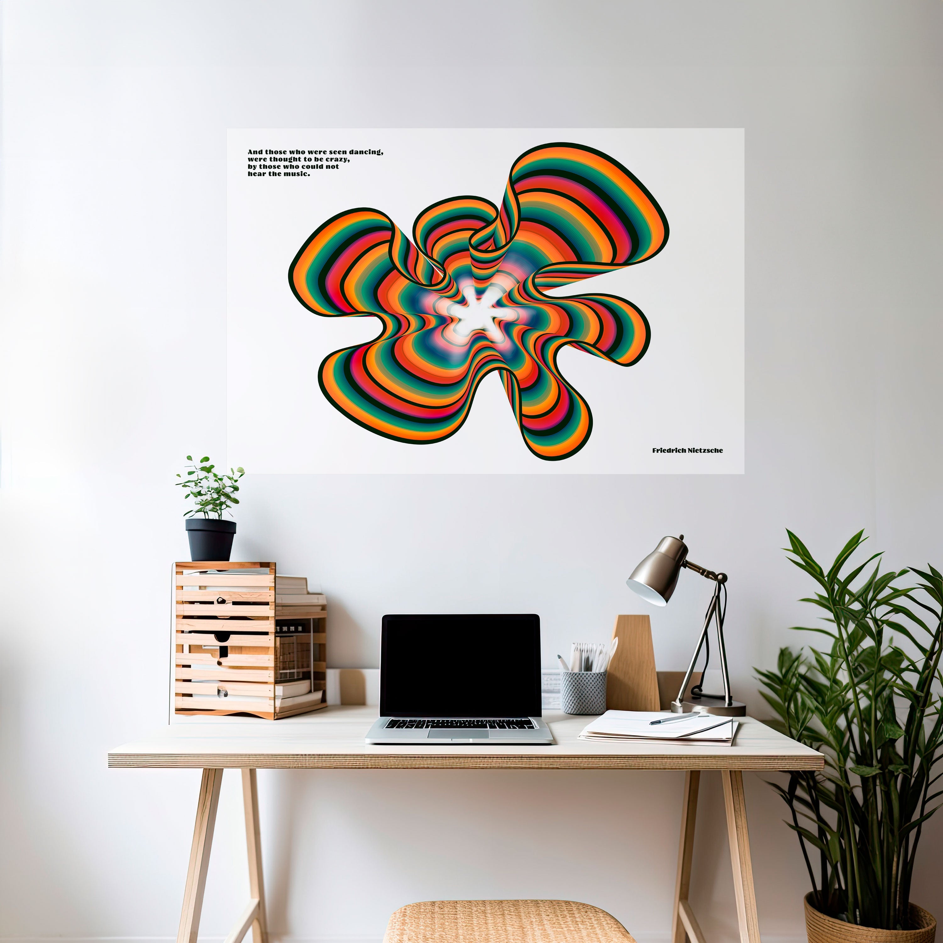 NOSTALGIC ECHOES [ENG] Peel and Stick Horizontal Poster