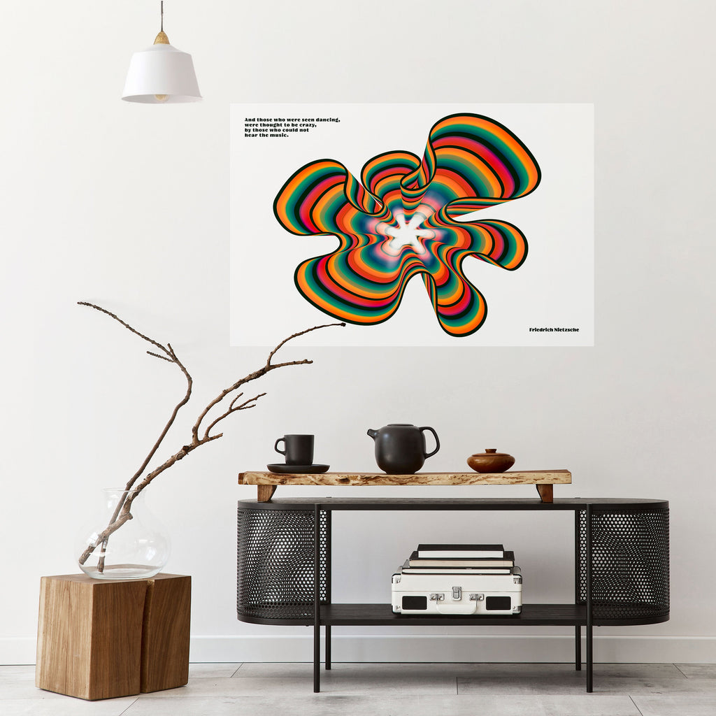 NOSTALGIC ECHOES [ENG] Peel and Stick Horizontal Poster