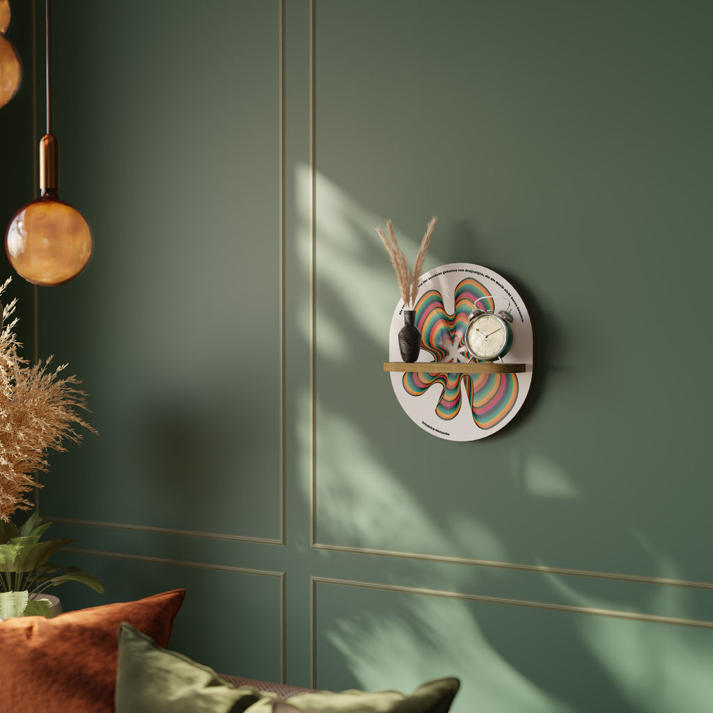 NOSTALGIC ECHOES [DE] Prateleira Oval Decorativa em Efeito Carvalho