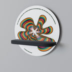 NOSTALGIC ECHOES [DE] Prateleira Redonda Decorativa em Acabamento Preto