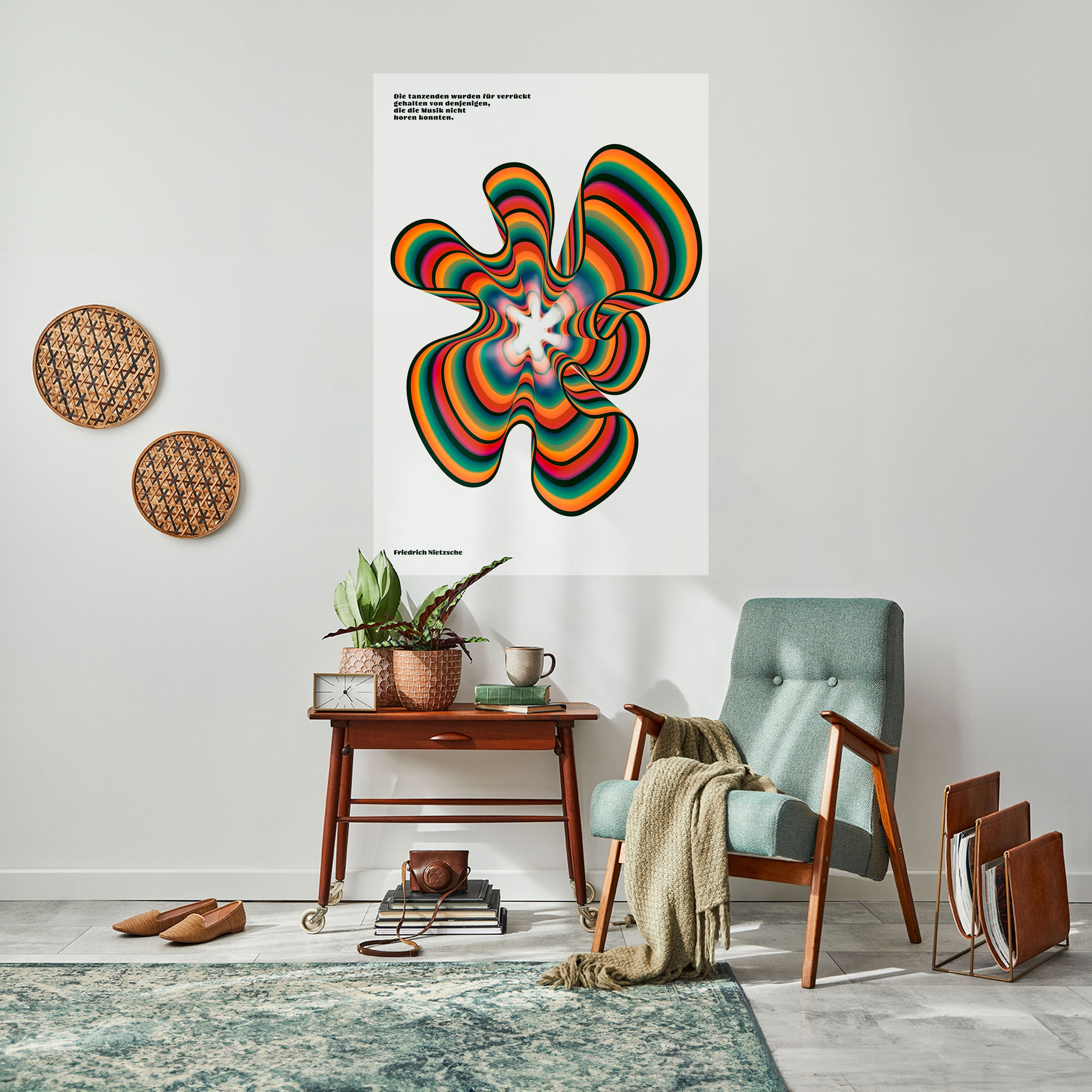 NOSTALGIC ECHOES [DE] Peel and Stick Vertical Poster