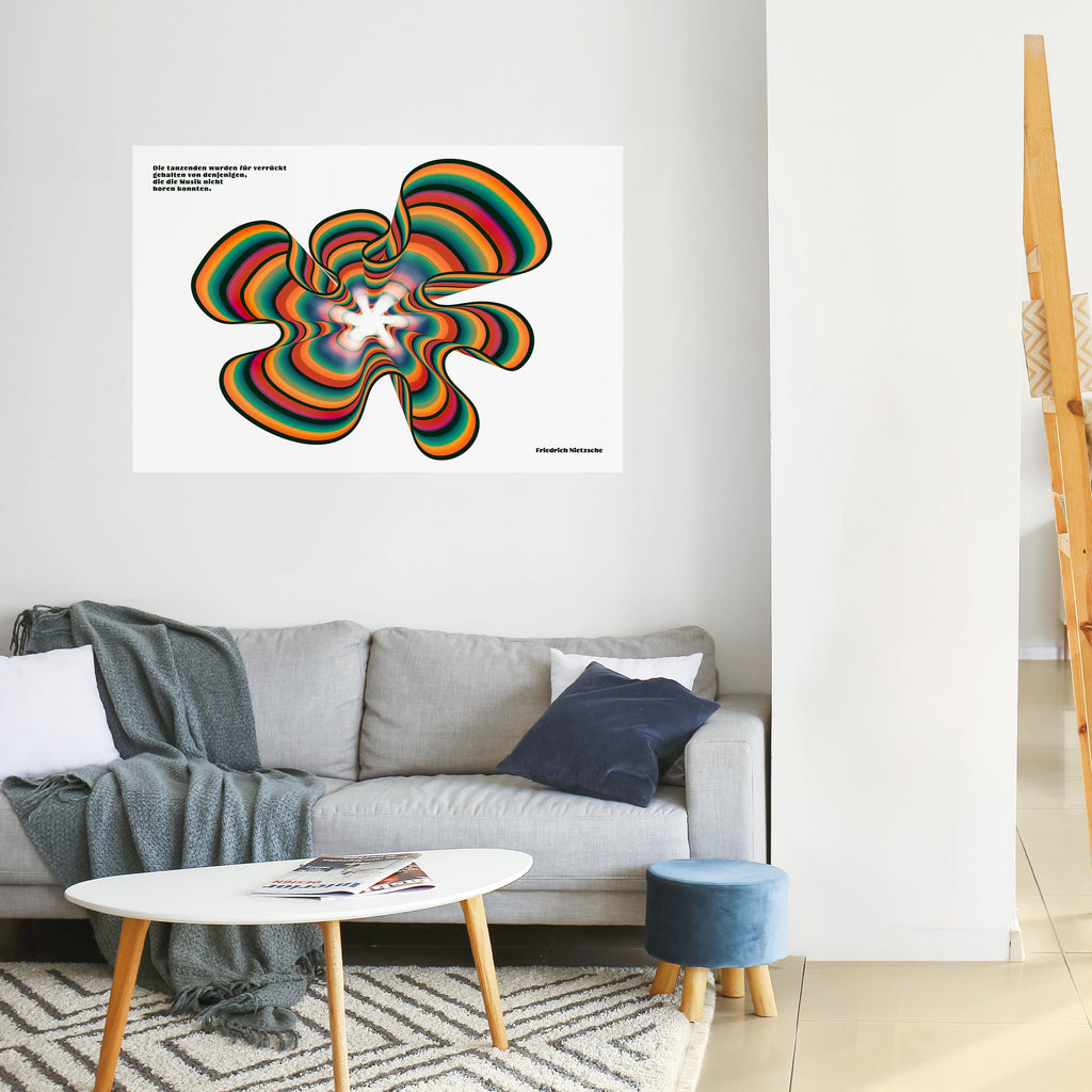 NOSTALGIC ECHOES [DE] Peel and Stick Horizontal Poster