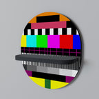 PHILIPS PATTERN Prateleira Oval Decorativa em Acabamento Preto