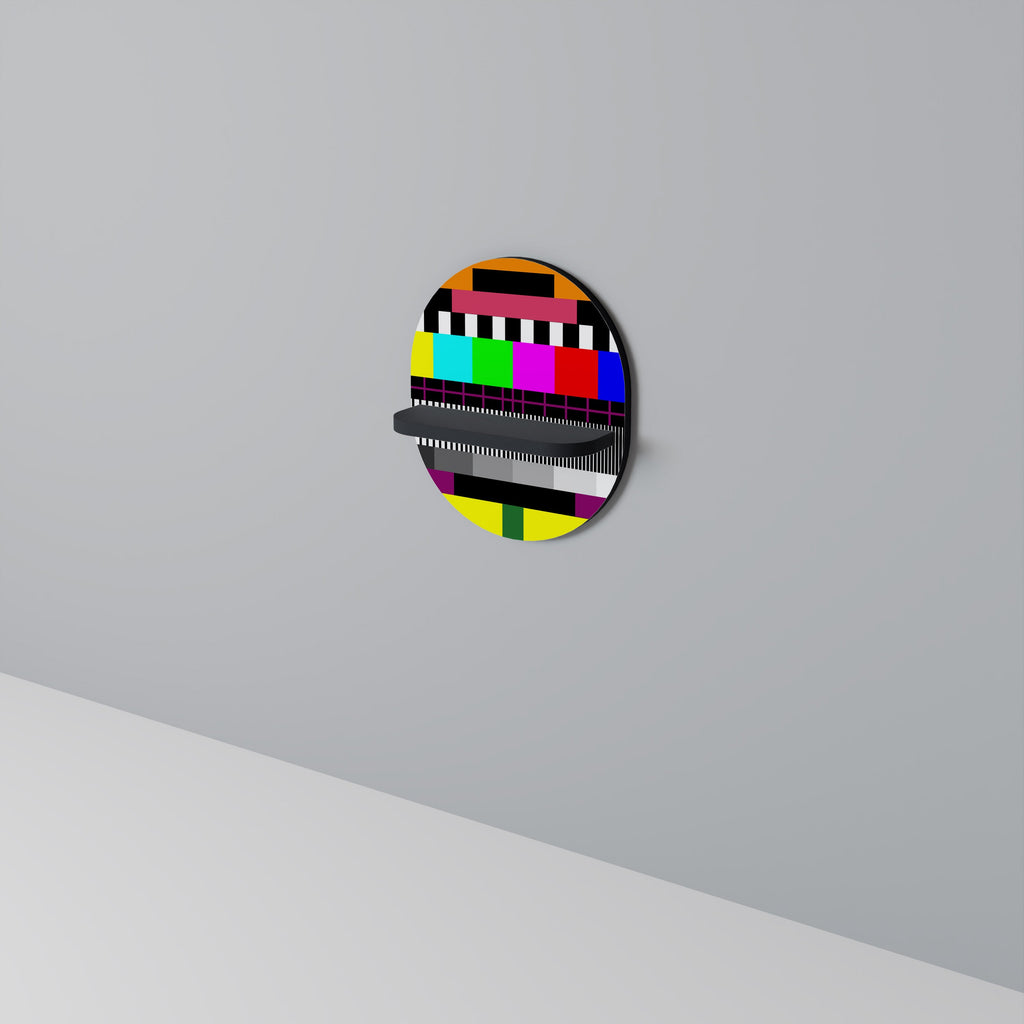 PHILIPS PATTERN Prateleira Oval Decorativa em Acabamento Preto