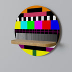 PHILIPS PATTERN Prateleira Redonda Decorativa em Efeito Carvalho