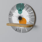 CHROMALINE CREATION Prateleira Redonda Decorativa em Efeito Carvalho