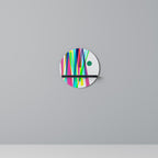 WHIMSY NEON Round Art Shelf In Black Finish