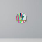 WHIMSY NEON Prateleira Redonda Decorativa em Efeito Carvalho