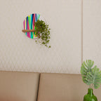 WHIMSY NEON Prateleira Redonda Decorativa em Efeito Carvalho