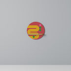 LOST IN CHROMA Prateleira Redonda Decorativa em Efeito Carvalho