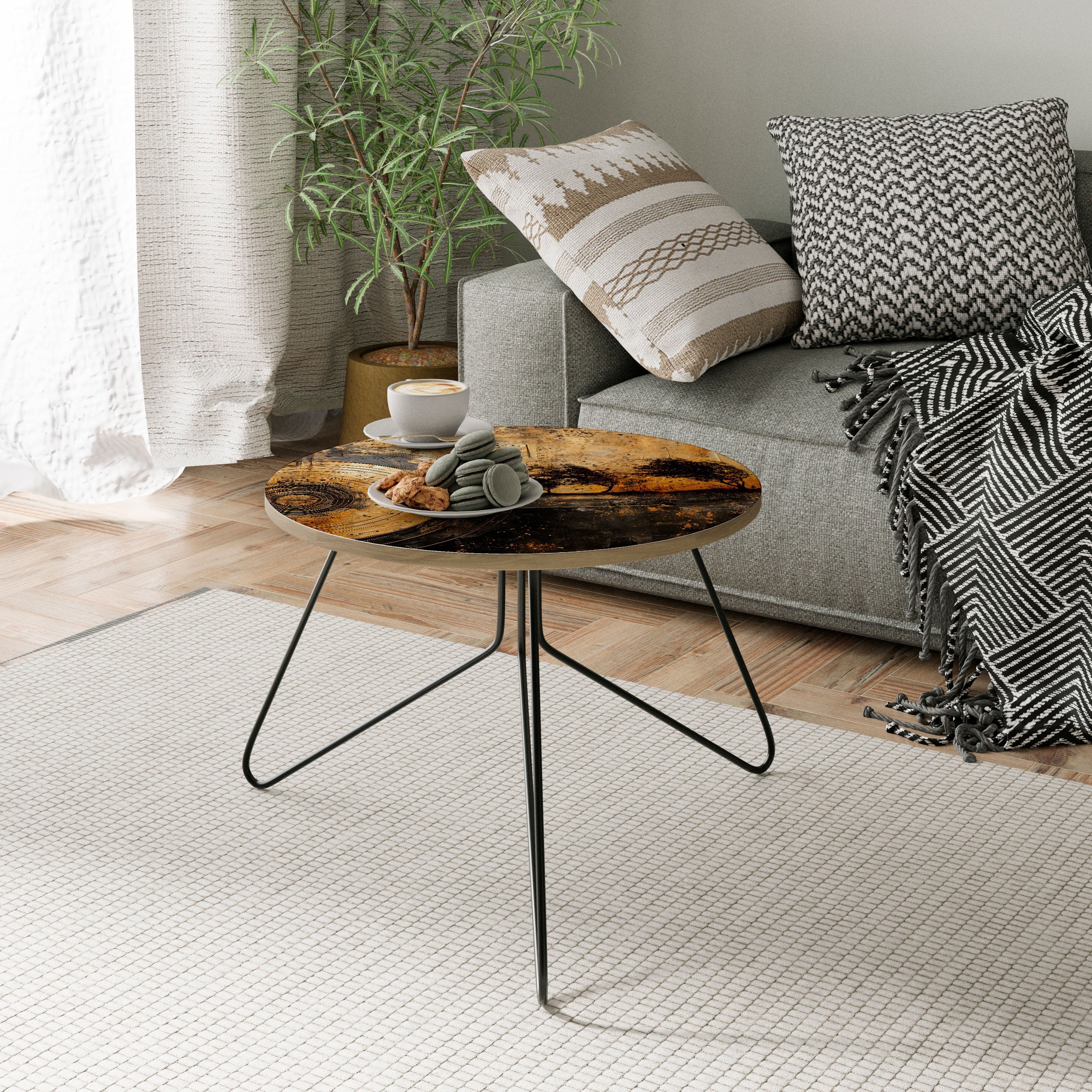 COPPERY EARTHQUAKE Mesa de Centro 60