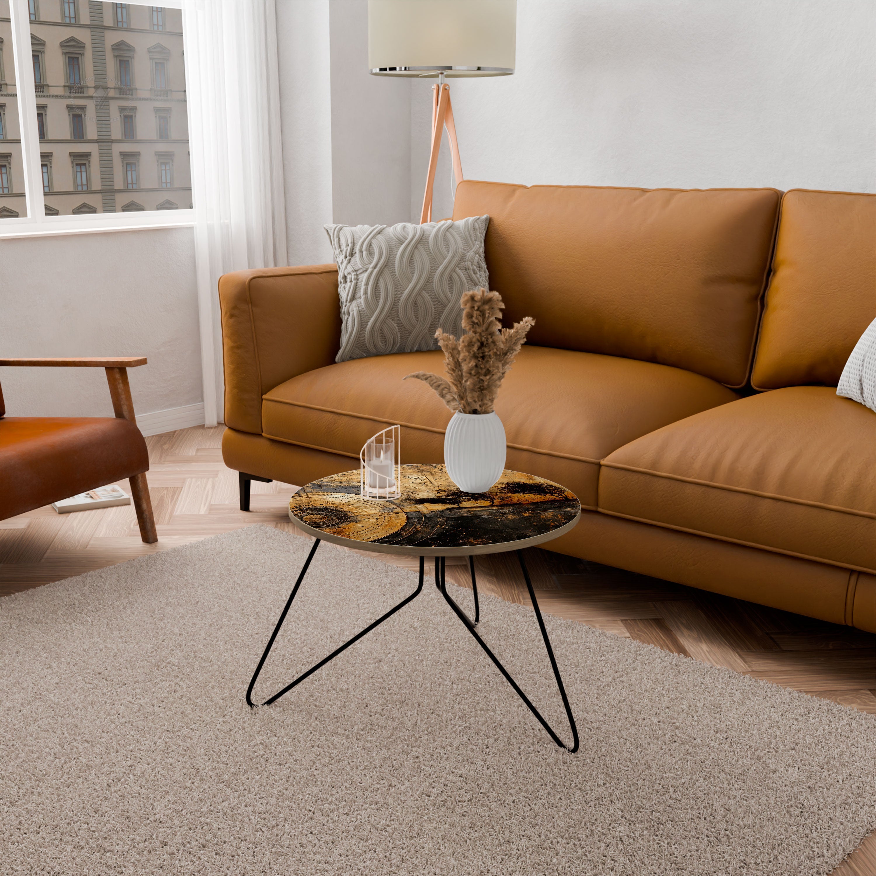 COPPERY EARTHQUAKE Mesa de Centro 60