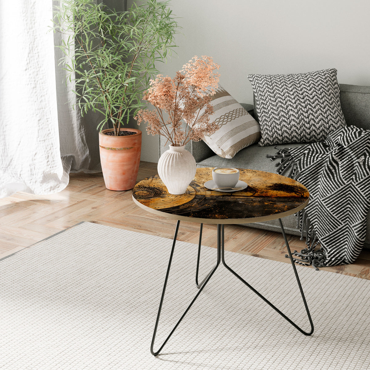 COPPERY EARTHQUAKE Coffee Table