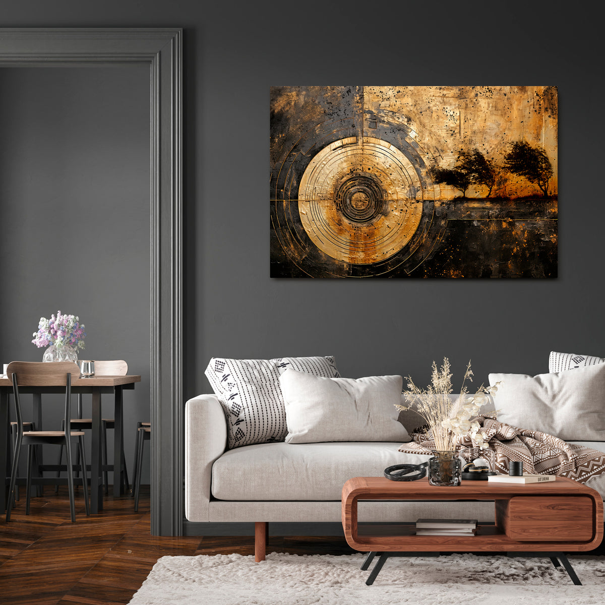 COPPERY EARTHQUAKE Horizontal Canvas Print