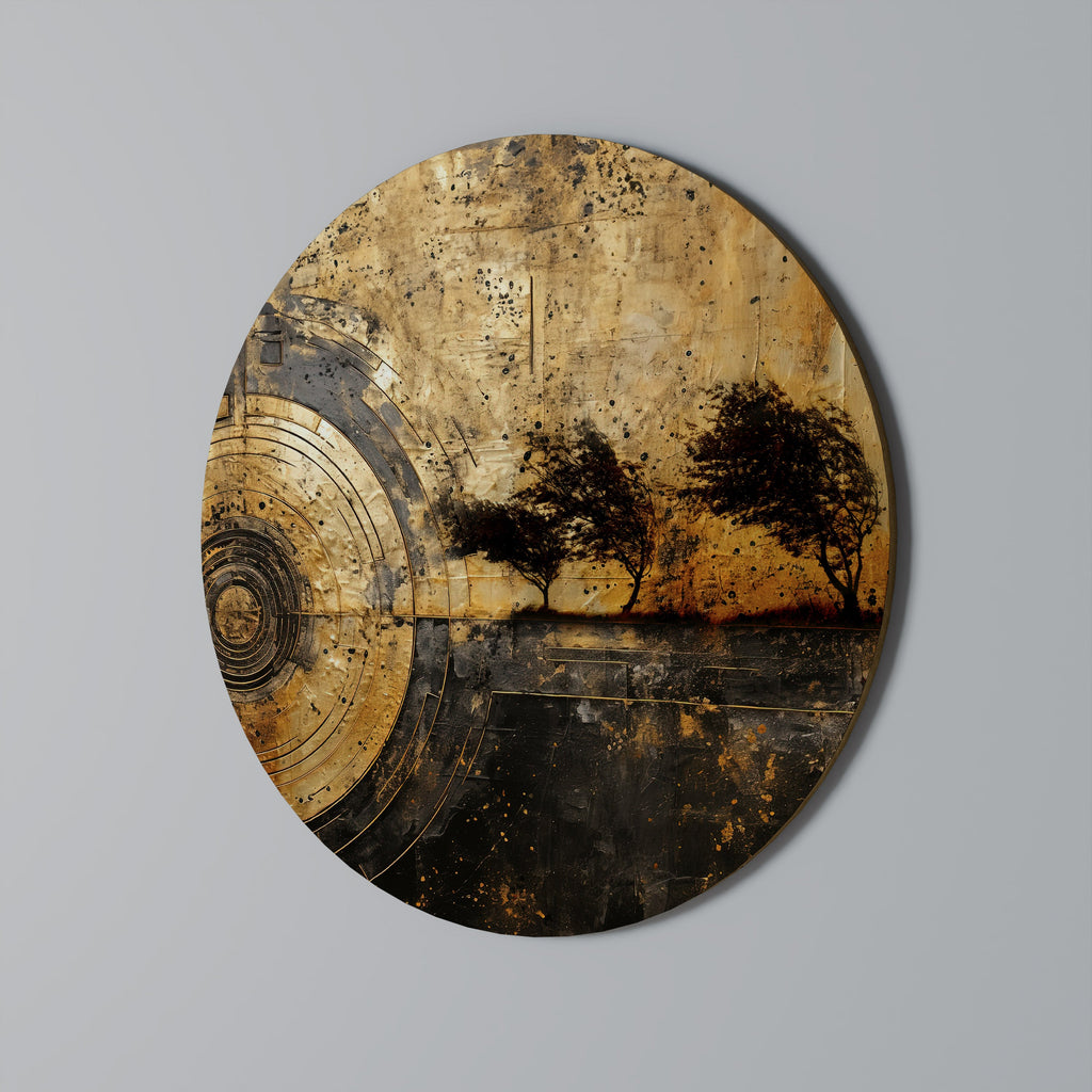 COPPERY EARTHQUAKE Quadro Redondo Decorativo