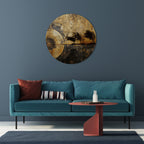 COPPERY EARTHQUAKE Quadro Redondo Decorativo