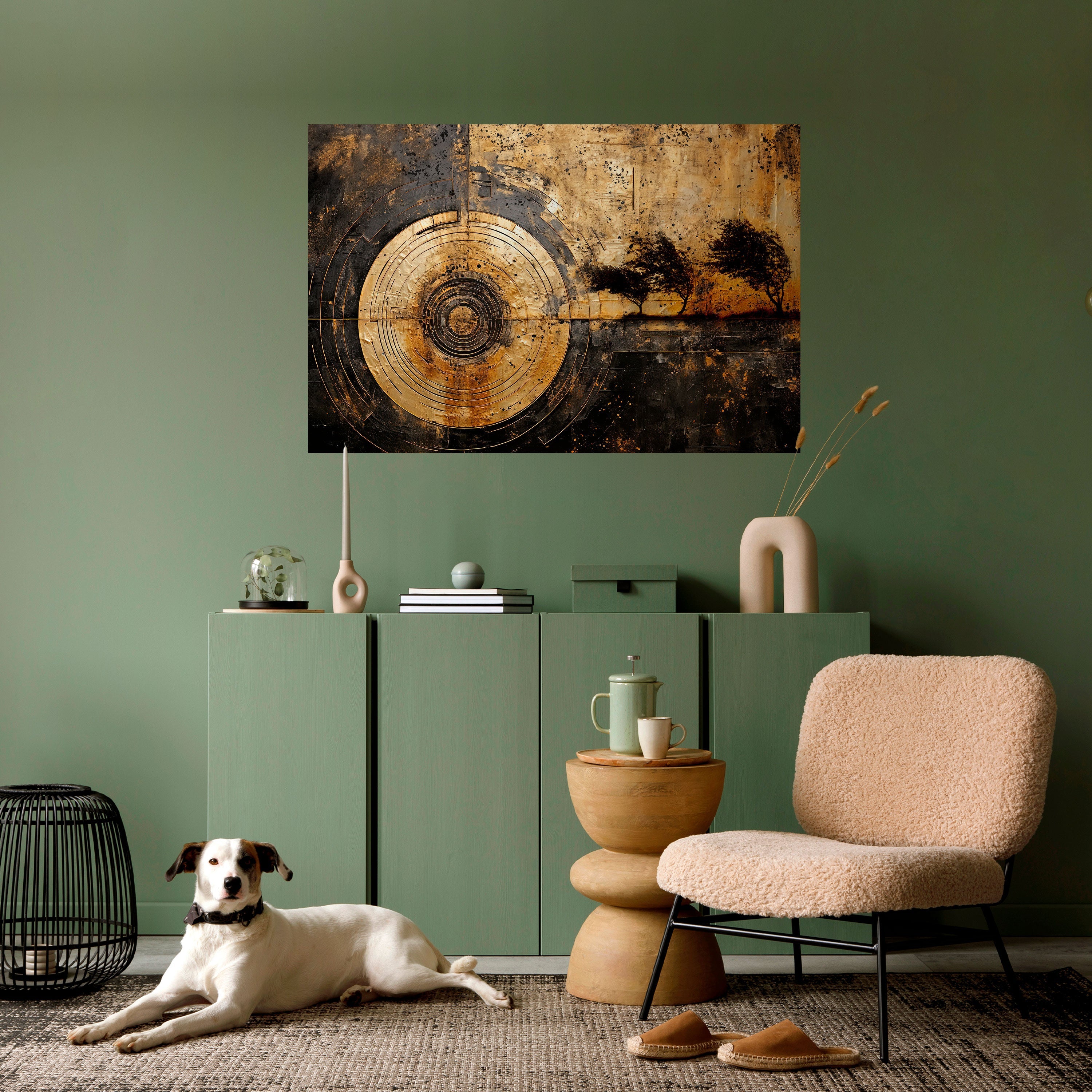 COPPERY EARTHQUAKE Peel and Stick Horizontal Poster