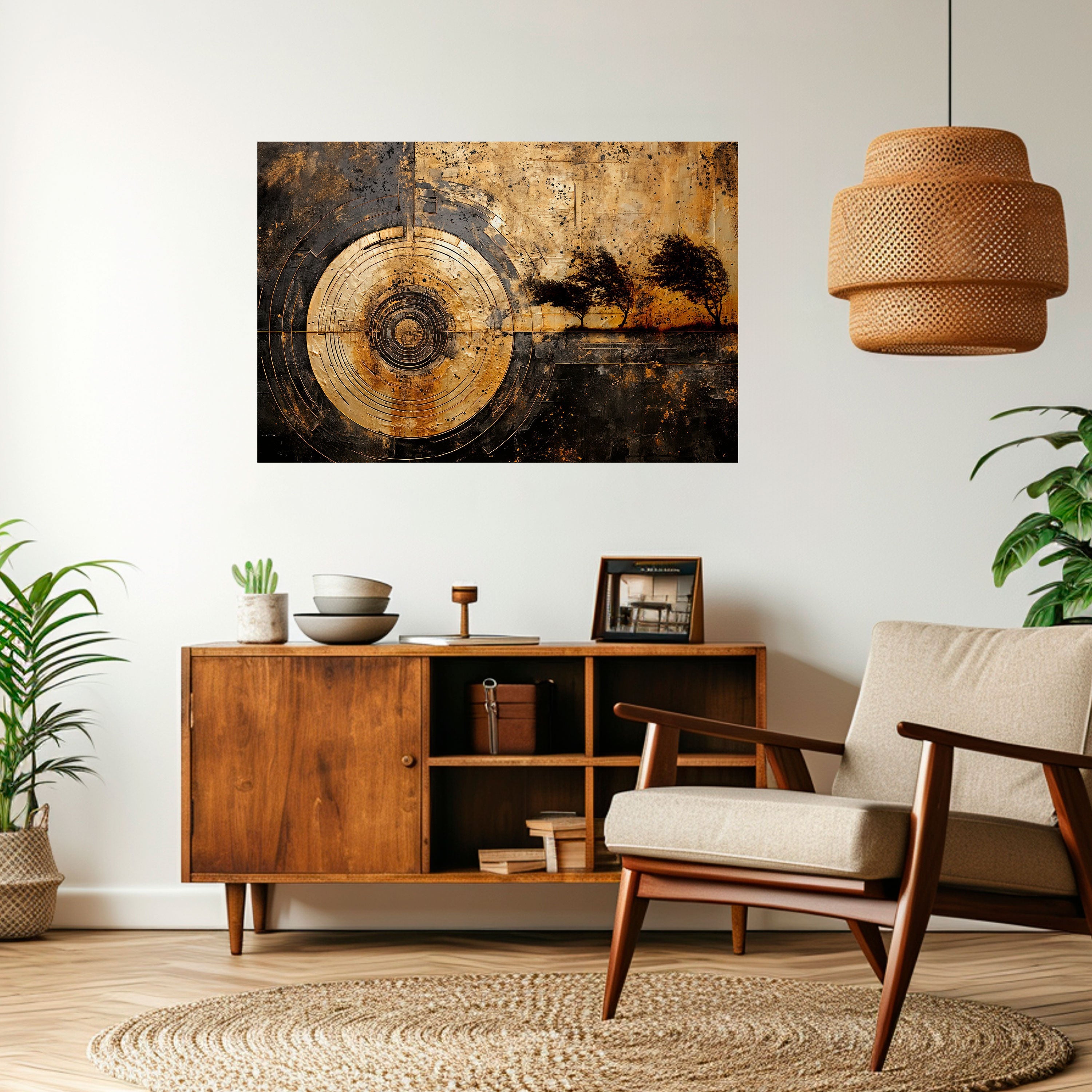 COPPERY EARTHQUAKE Peel and Stick Horizontal Poster