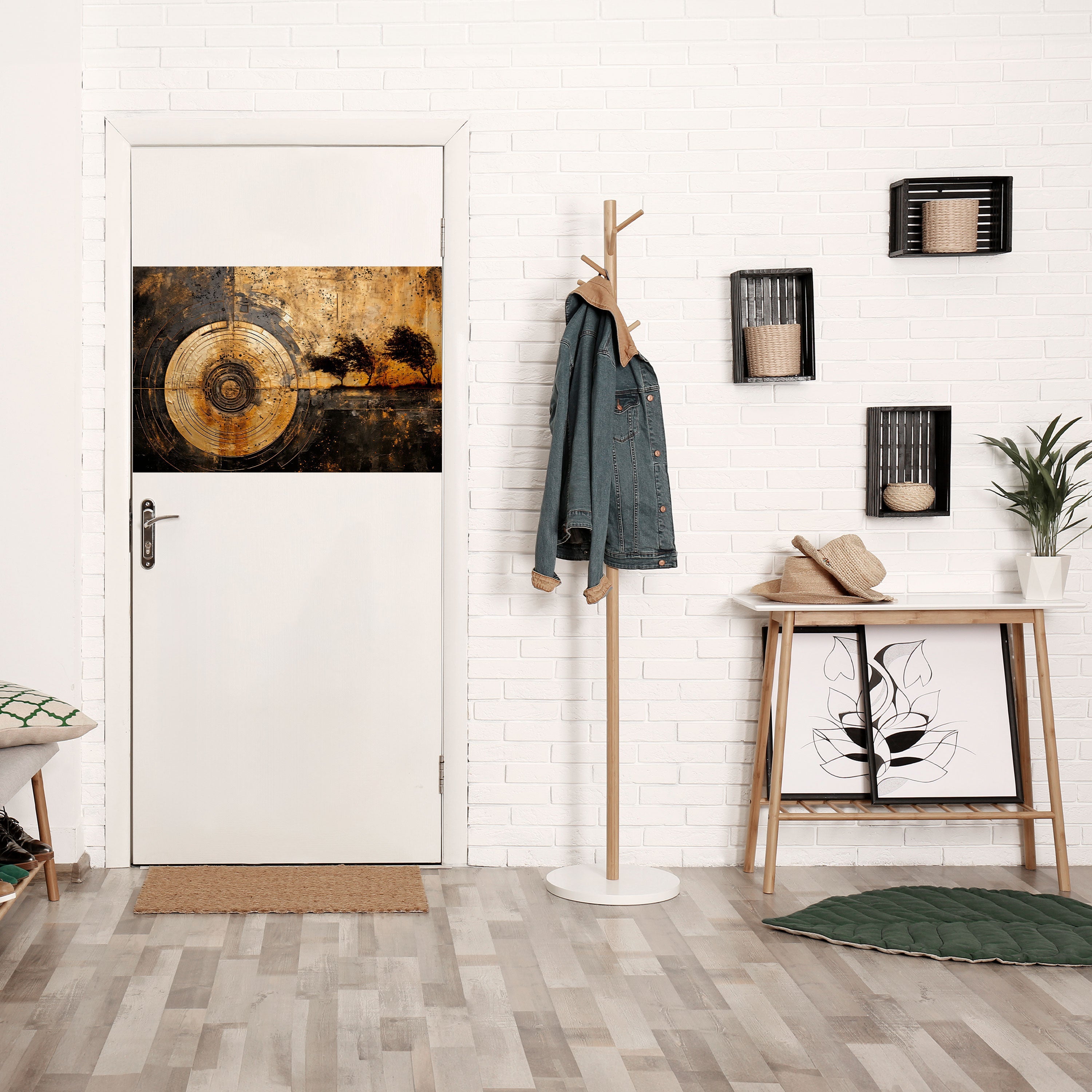 COPPERY EARTHQUAKE Peel and Stick Horizontal Poster