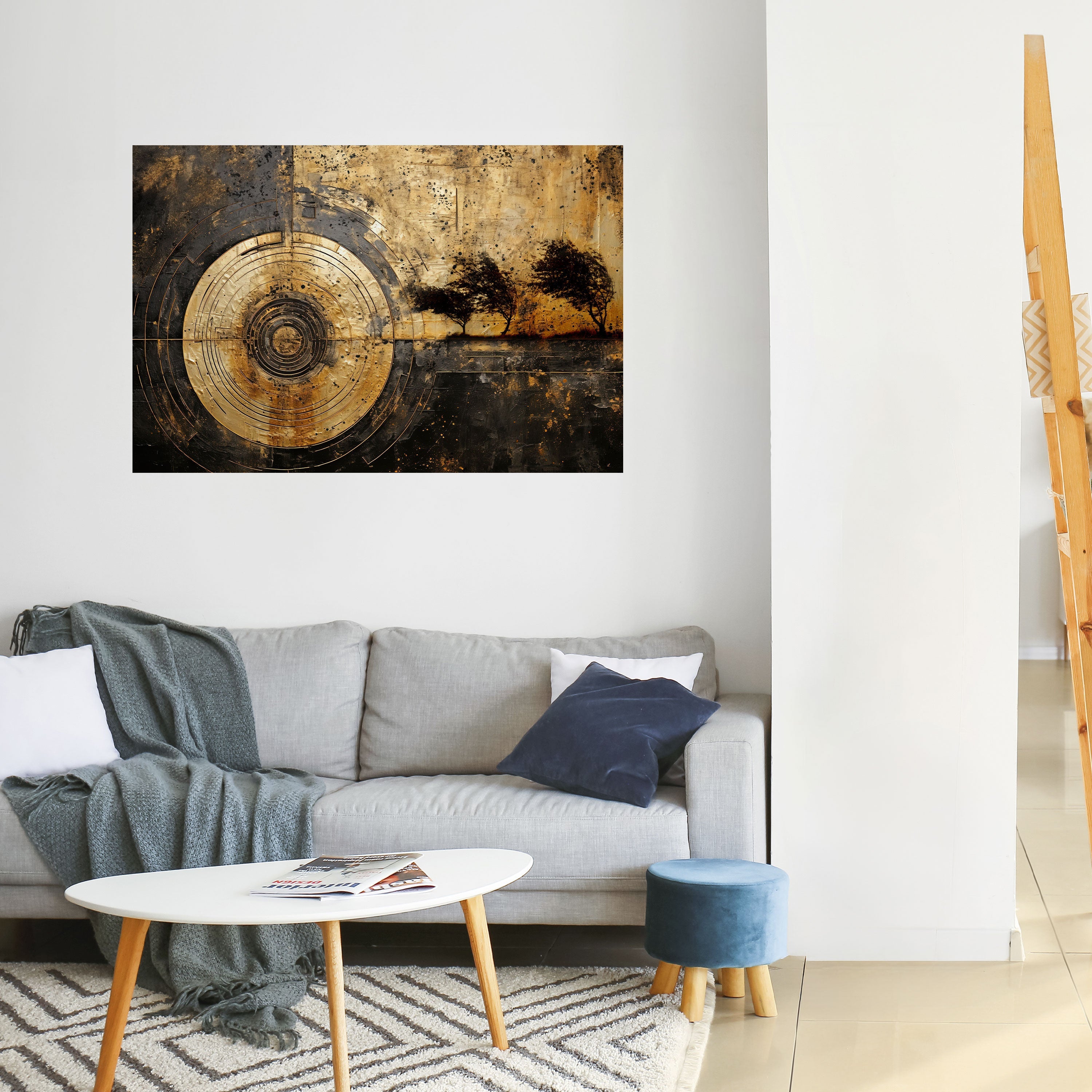 COPPERY EARTHQUAKE Peel and Stick Horizontal Poster