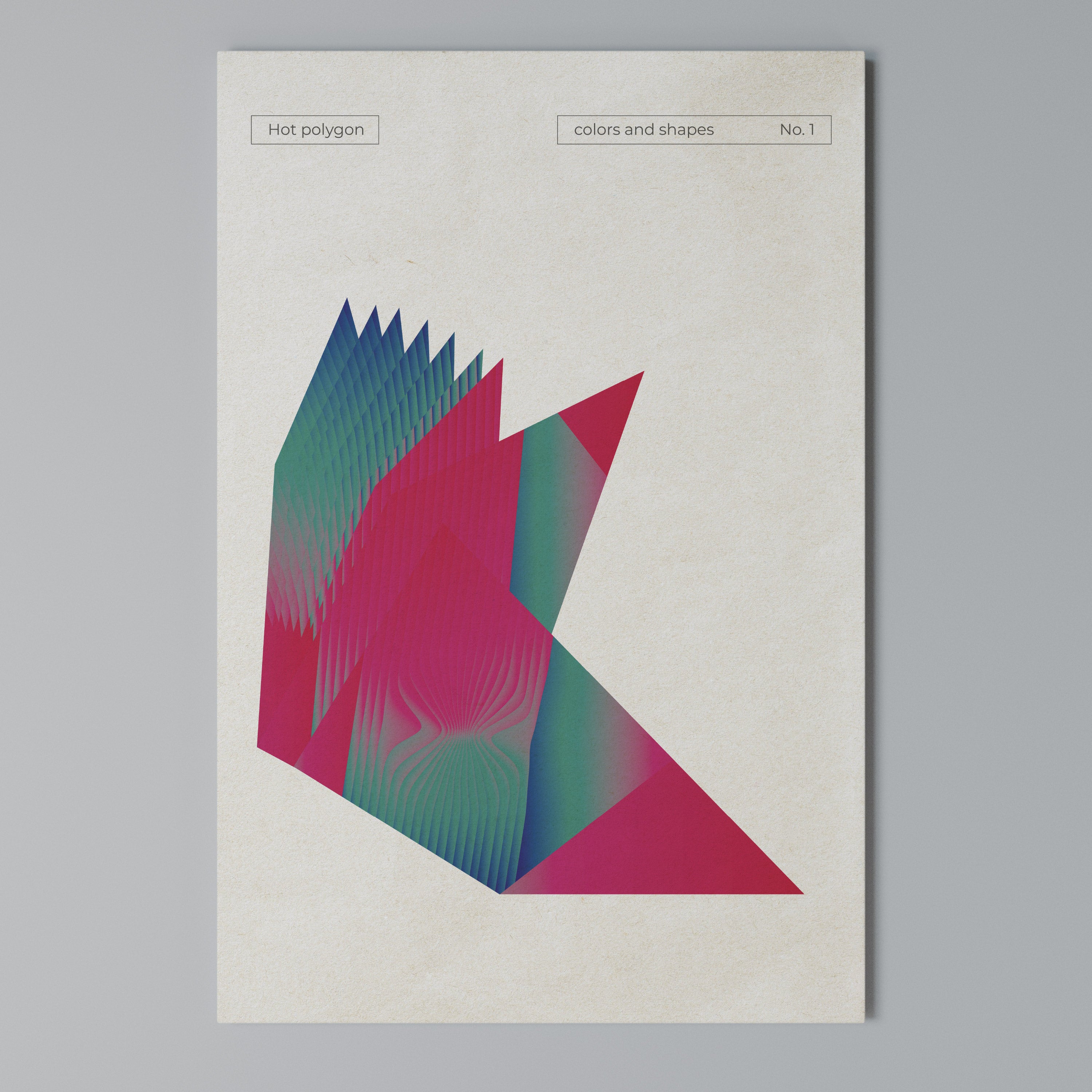 HOT POLYGON Quadro em tela vertical