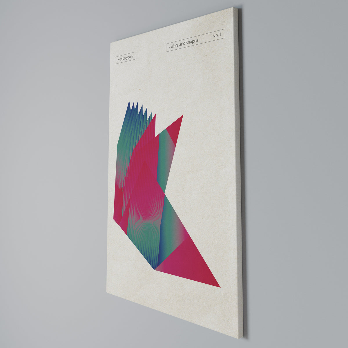 HOT POLYGON Quadro em tela vertical