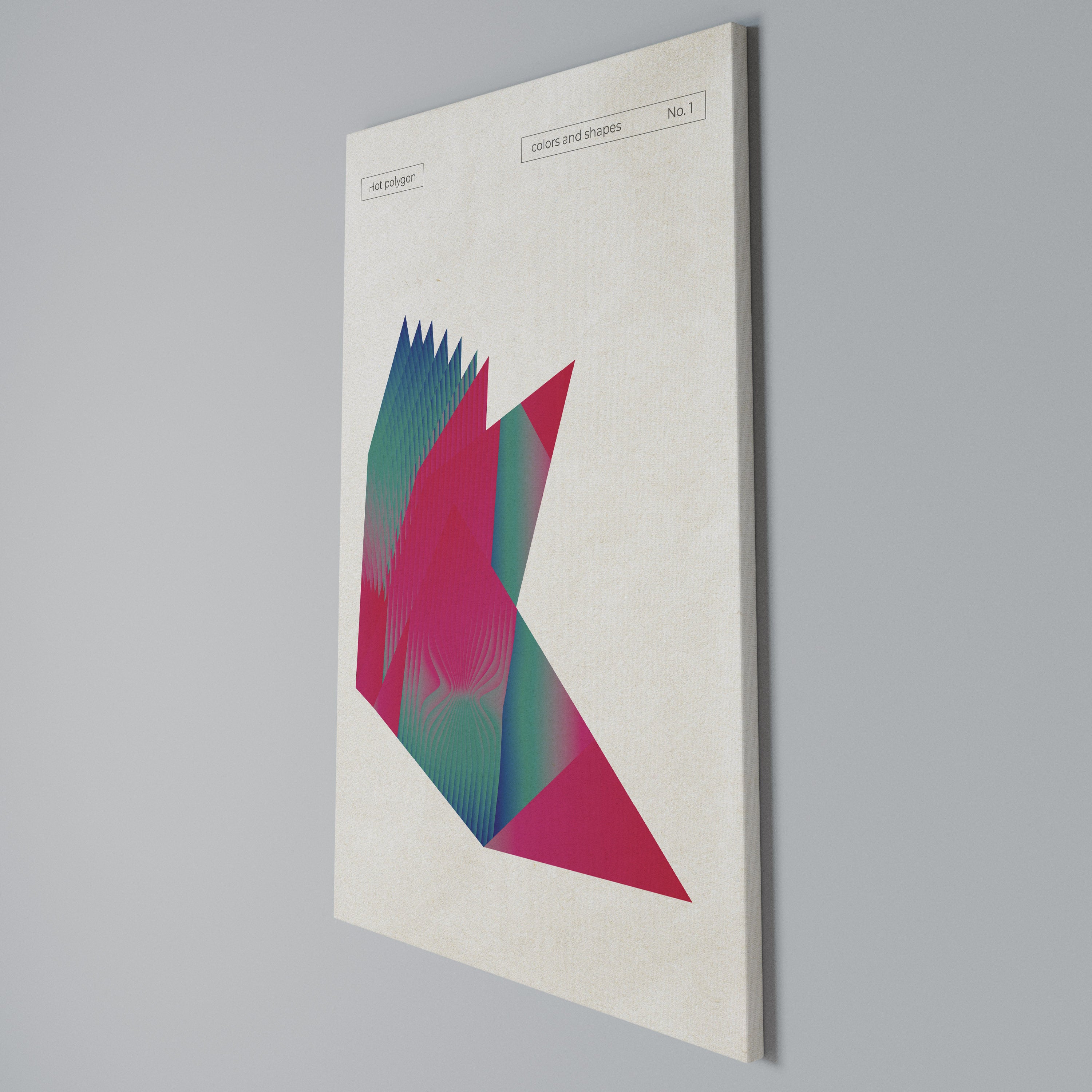 HOT POLYGON Quadro em tela vertical
