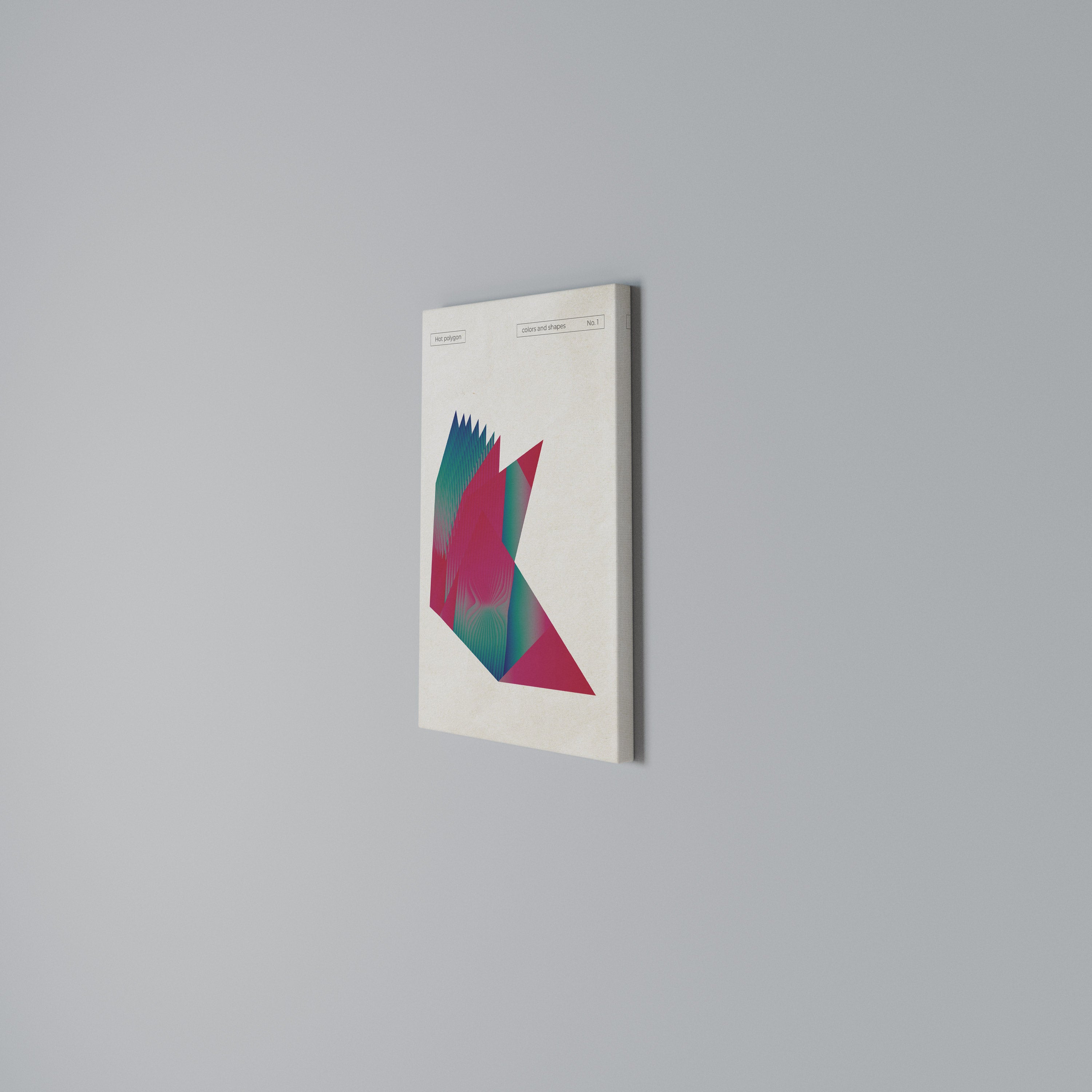 HOT POLYGON Quadro em tela vertical