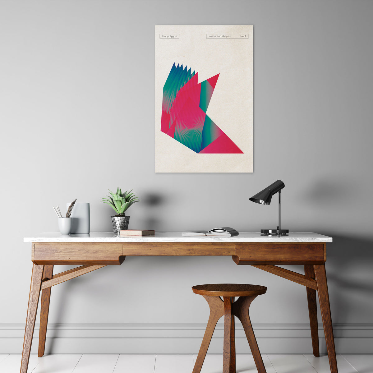 HOT POLYGON Quadro em tela vertical