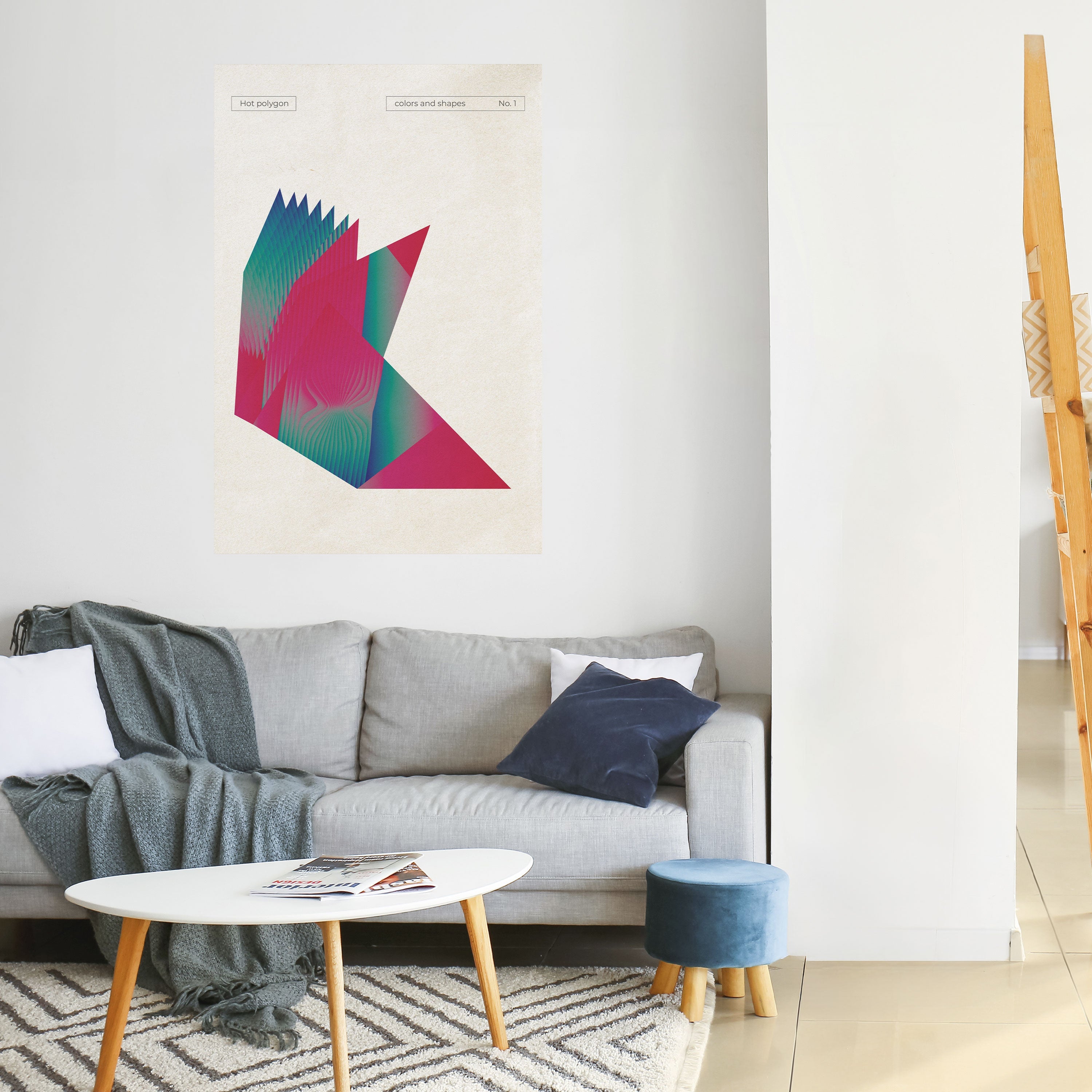 HOT POLYGON Poster Vertical Autocolante