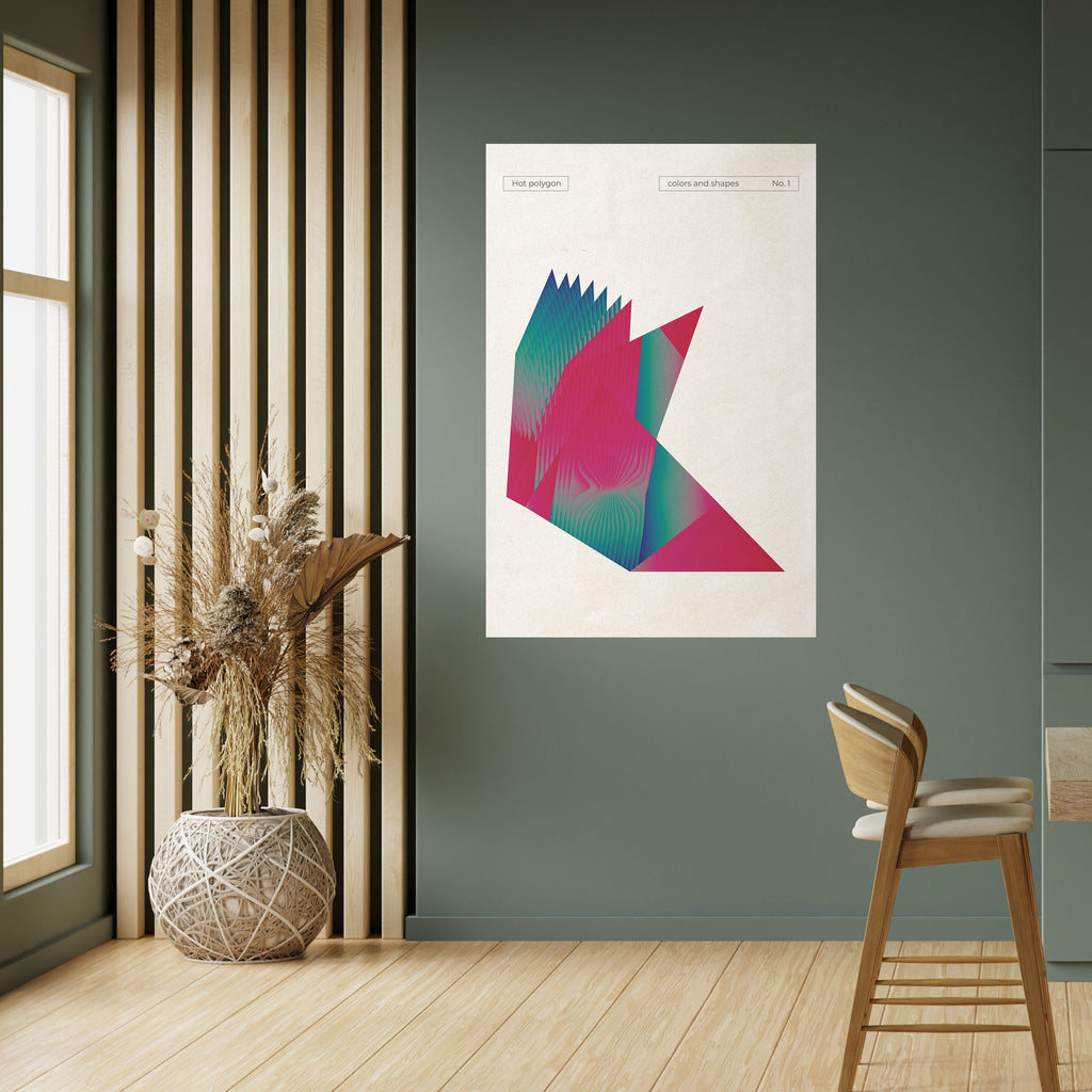 HOT POLYGON Poster Vertical Autocolante