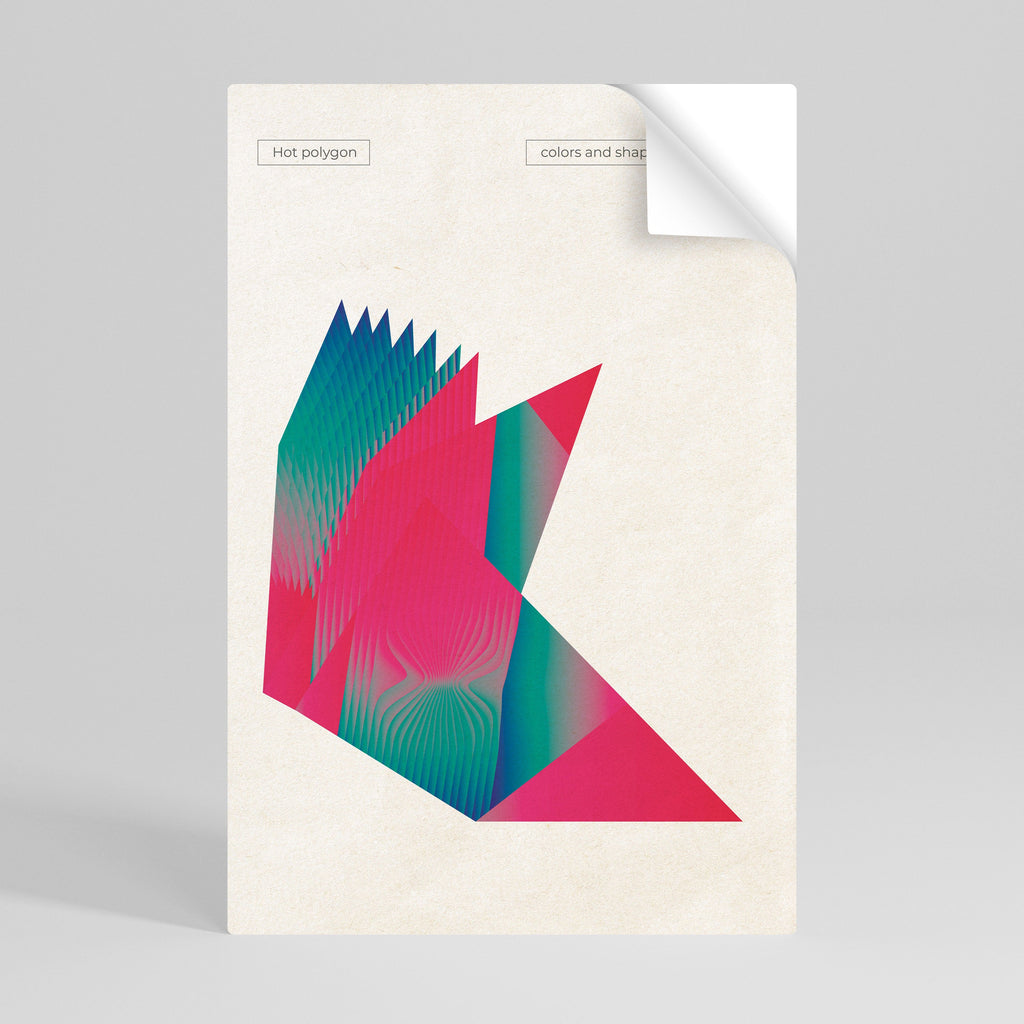 HOT POLYGON Poster Vertical Autocolante