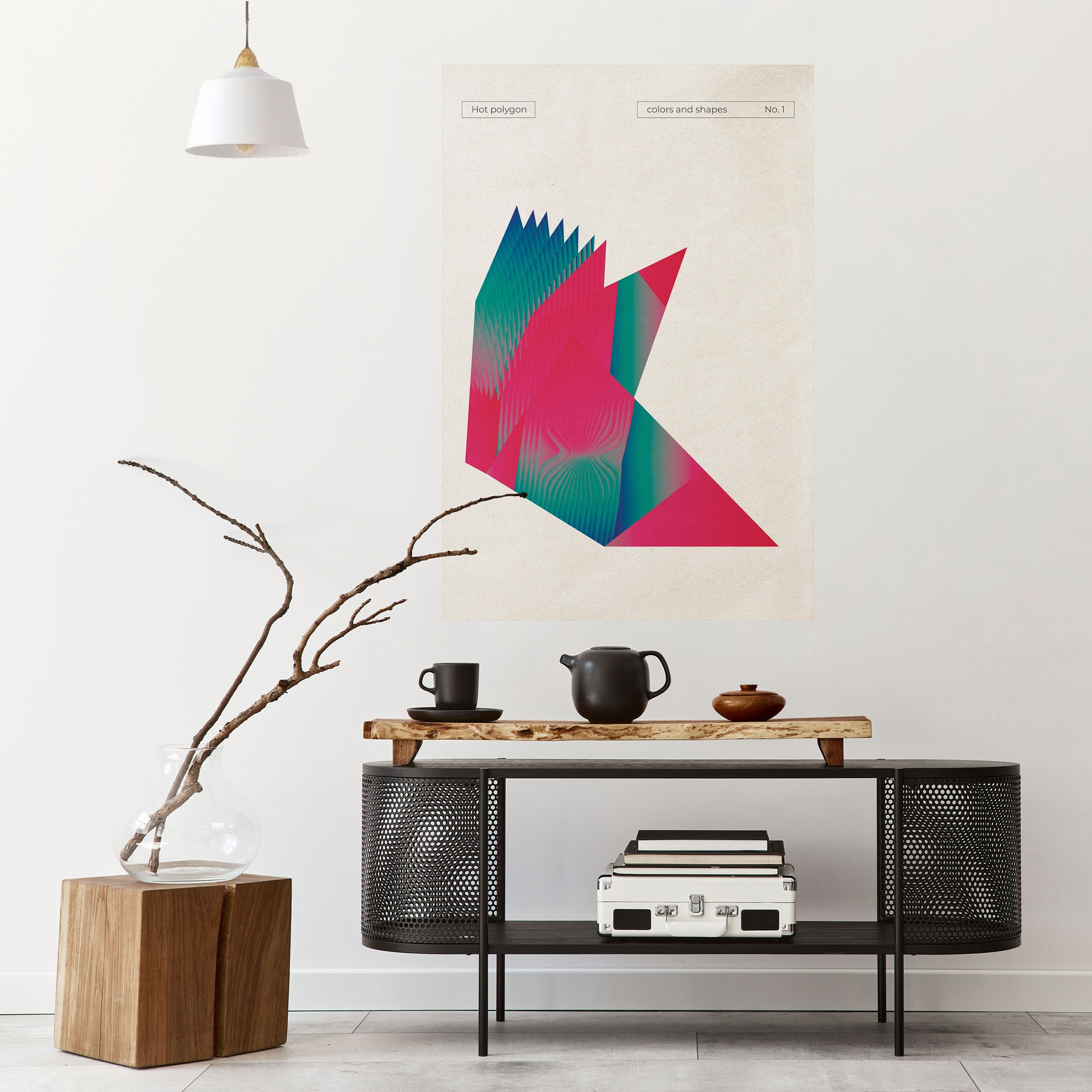 HOT POLYGON Peel and Stick Vertical Poster