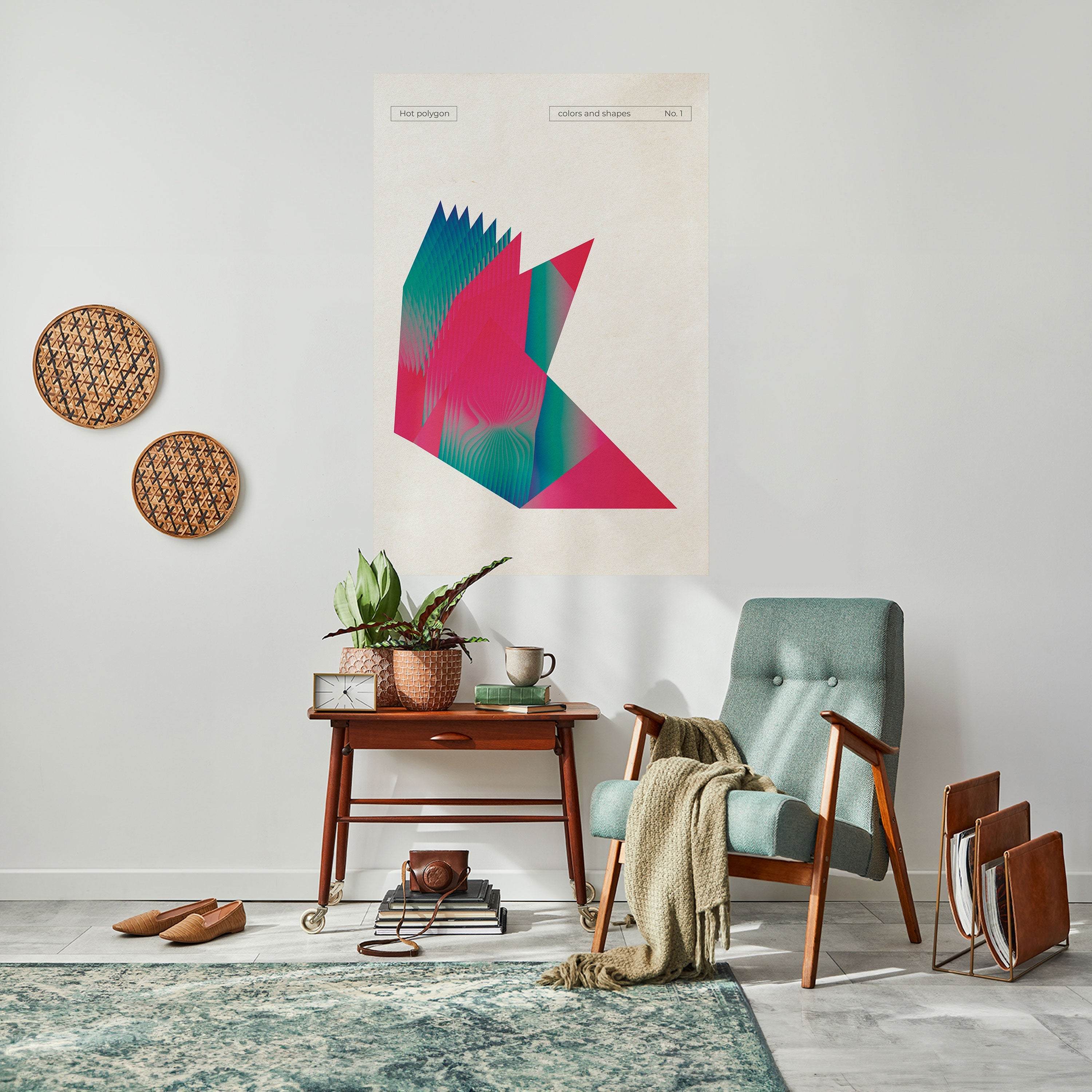 HOT POLYGON Peel and Stick Vertical Poster