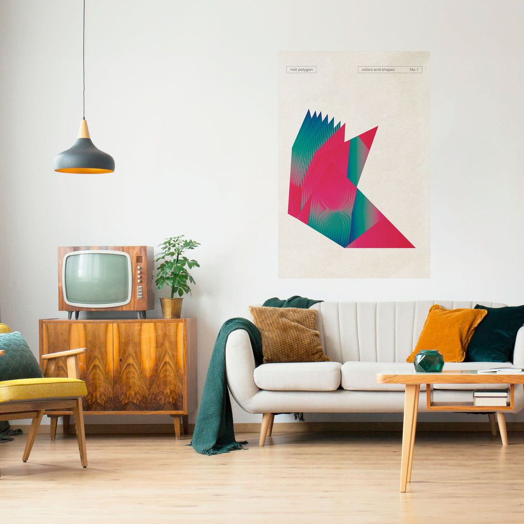 HOT POLYGON Poster Vertical Autocolante