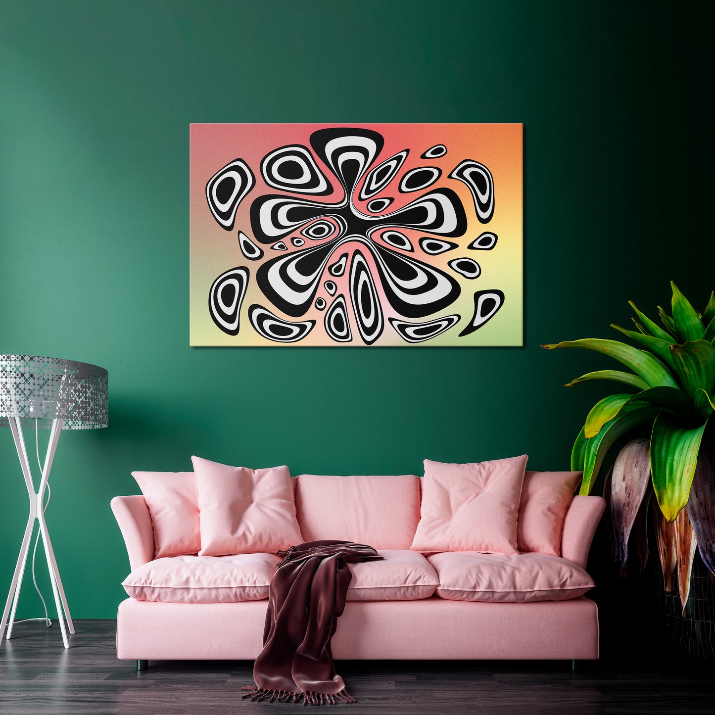 ILLUSIONARY SPLASH Horizontal Canvas Print