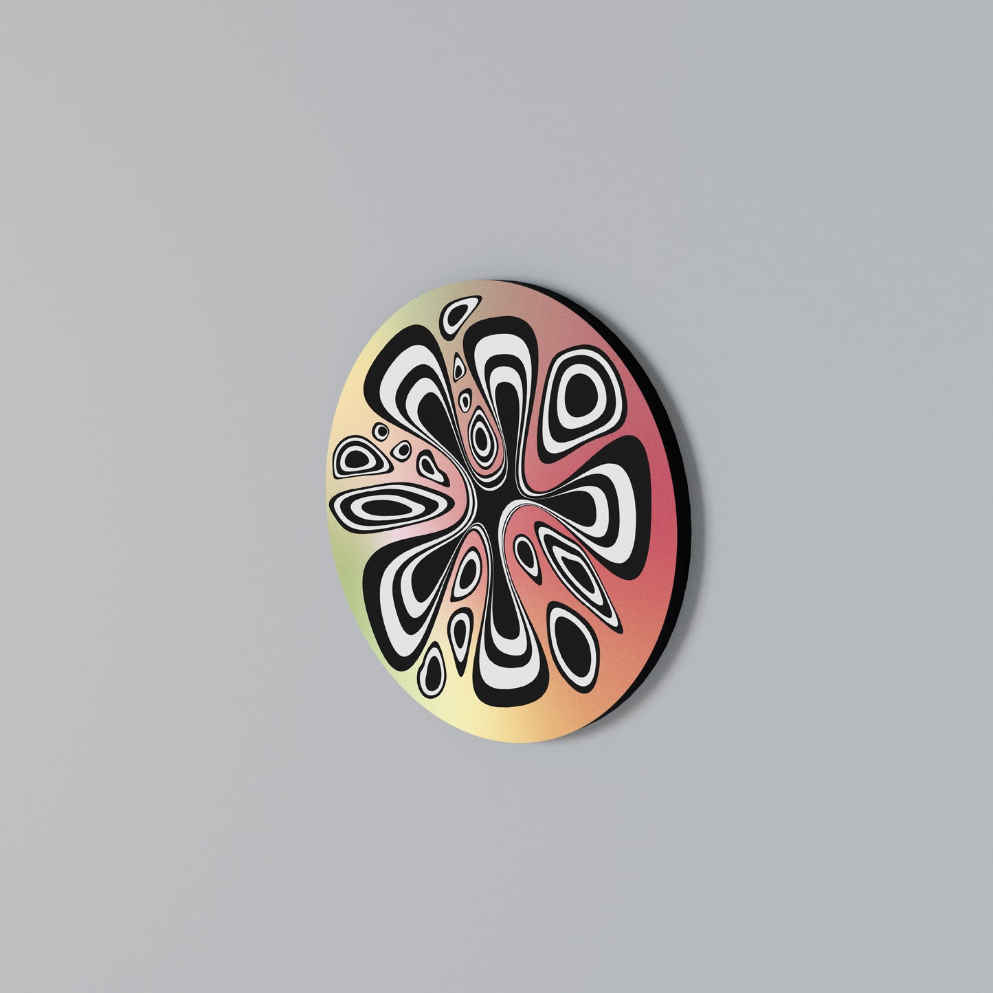 ILLUSIONARY SPLASH Arte de Parede Redonda