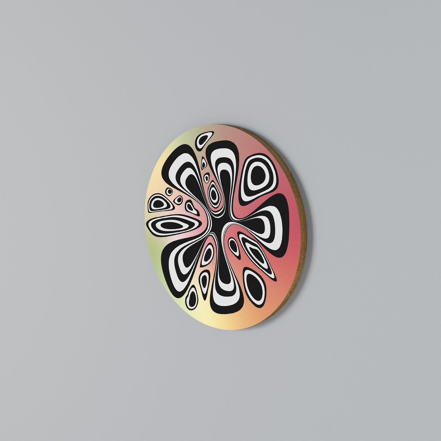 ILLUSIONARY SPLASH Arte de Parede Redonda