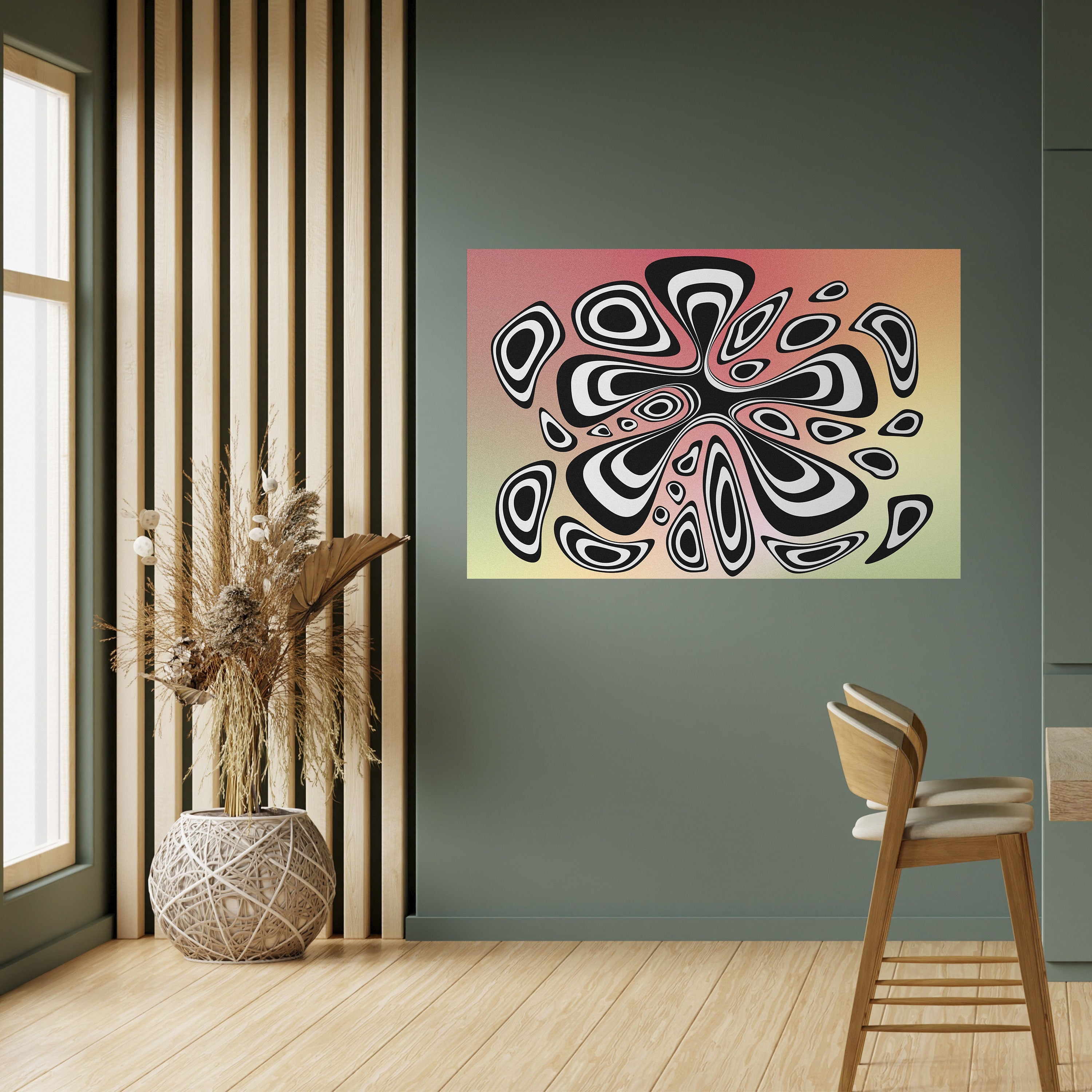 ILLUSIONARY SPLASH Peel and Stick Horizontal Poster