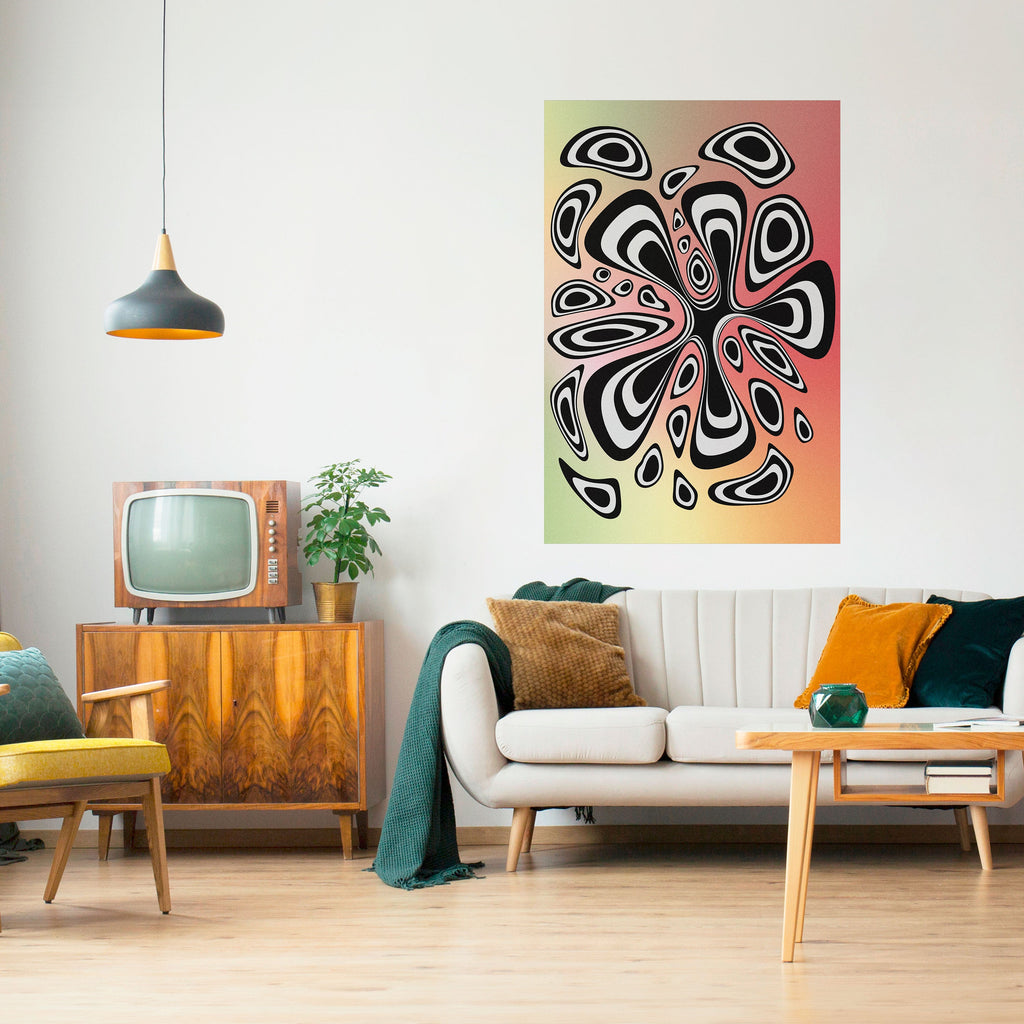 ILLUSIONARY SPLASH Peel and Stick Vertical Poster