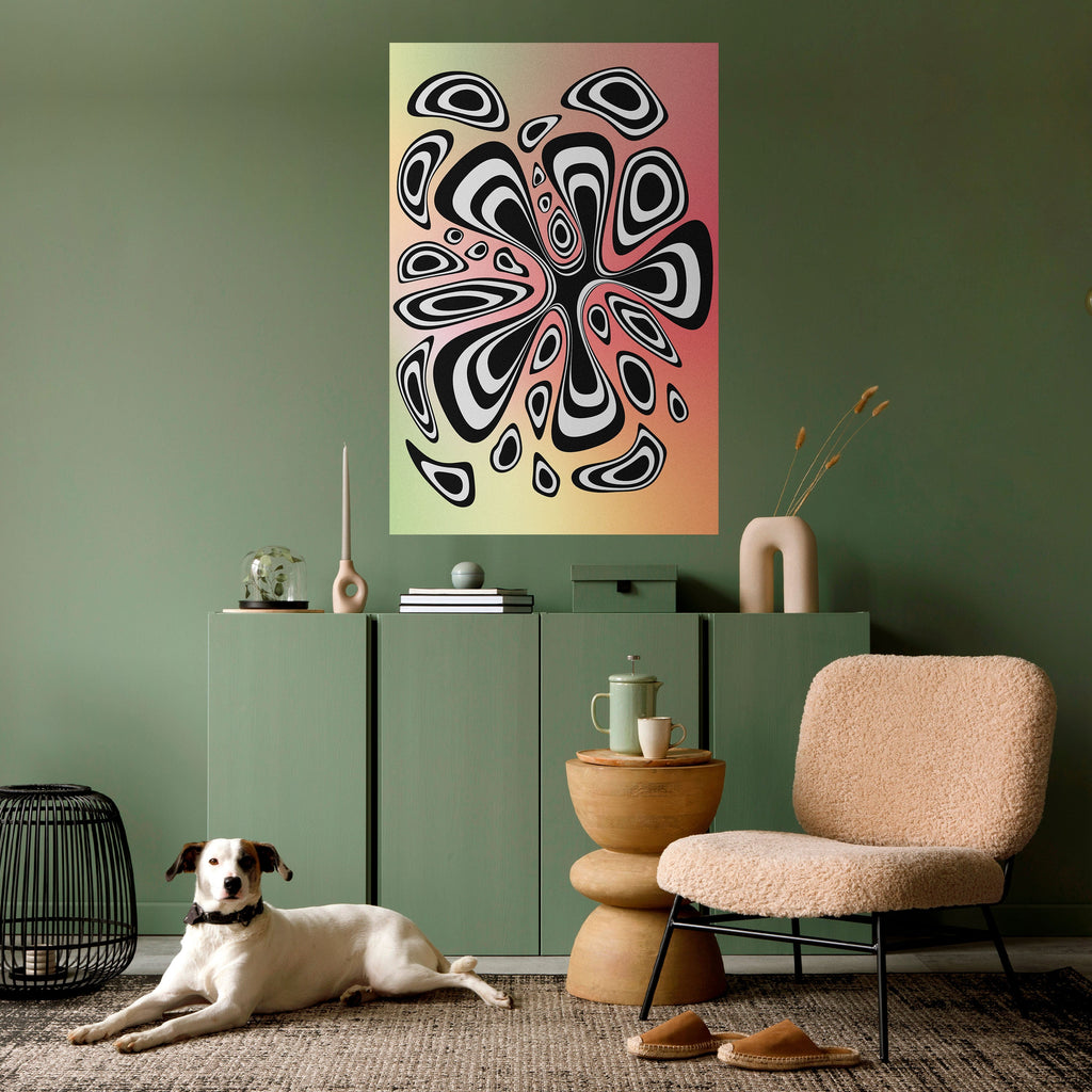 ILLUSIONARY SPLASH Peel and Stick Vertical Poster