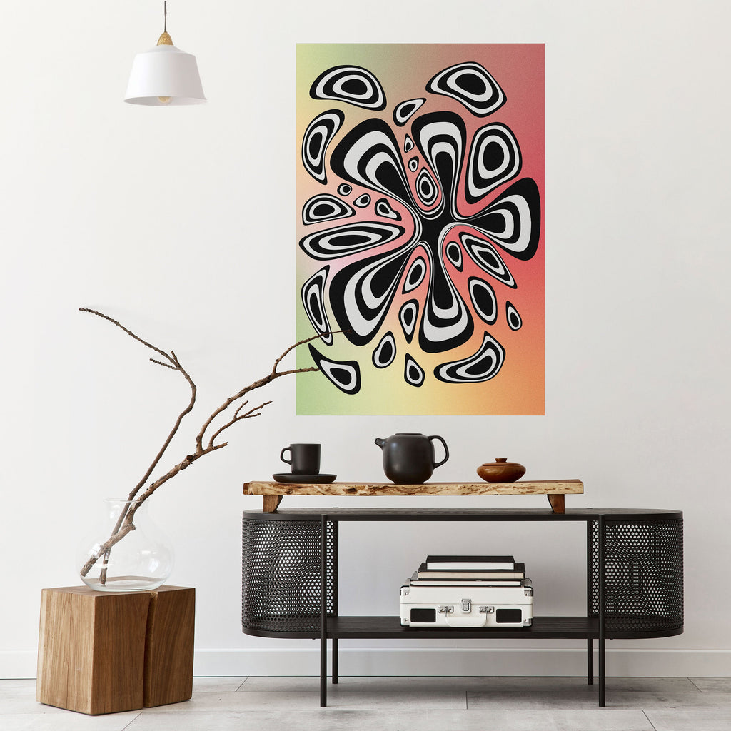 ILLUSIONARY SPLASH Peel and Stick Vertical Poster