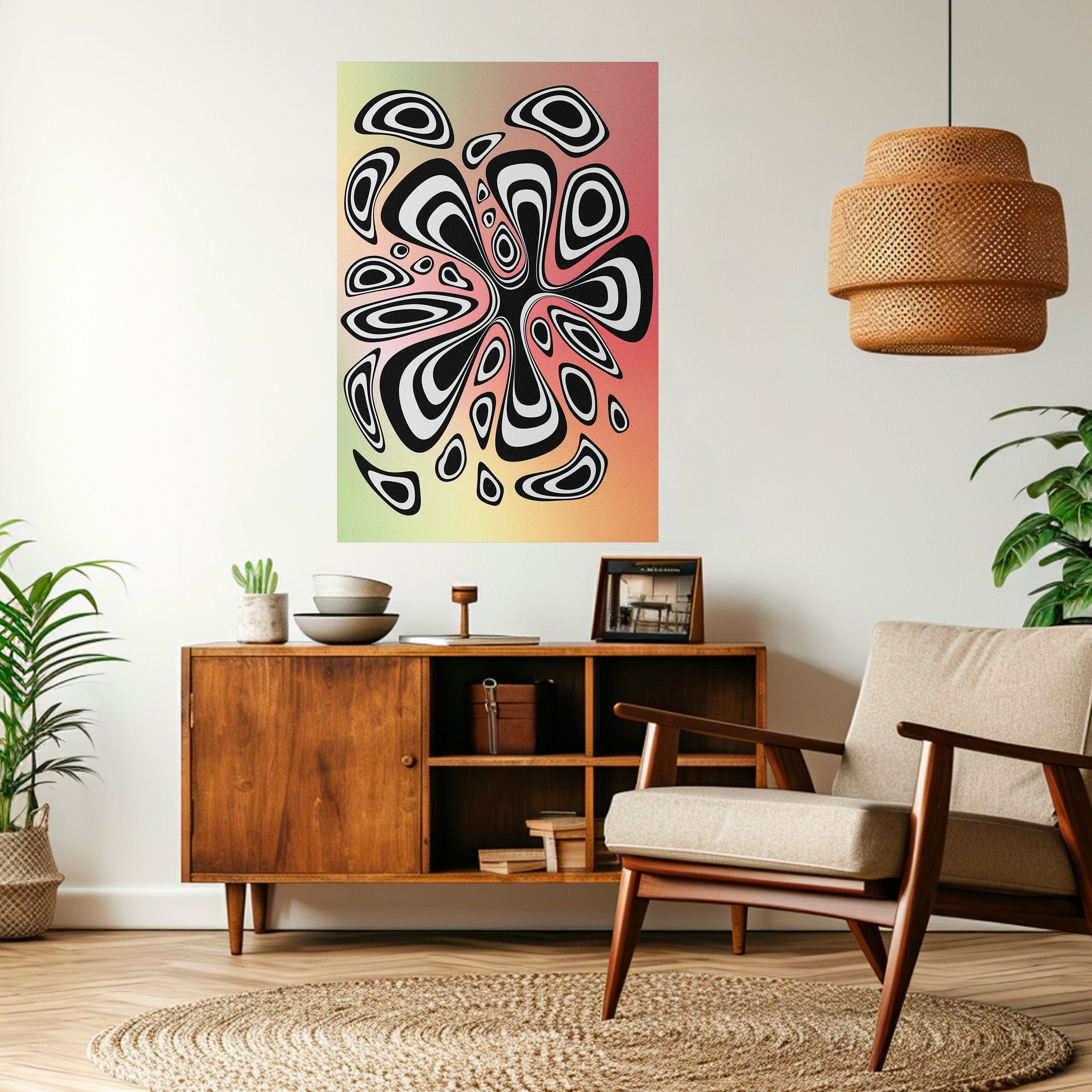 ILLUSIONARY SPLASH Peel and Stick Vertical Poster