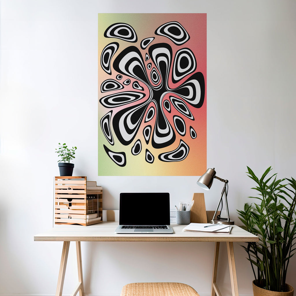 ILLUSIONARY SPLASH Peel and Stick Vertical Poster