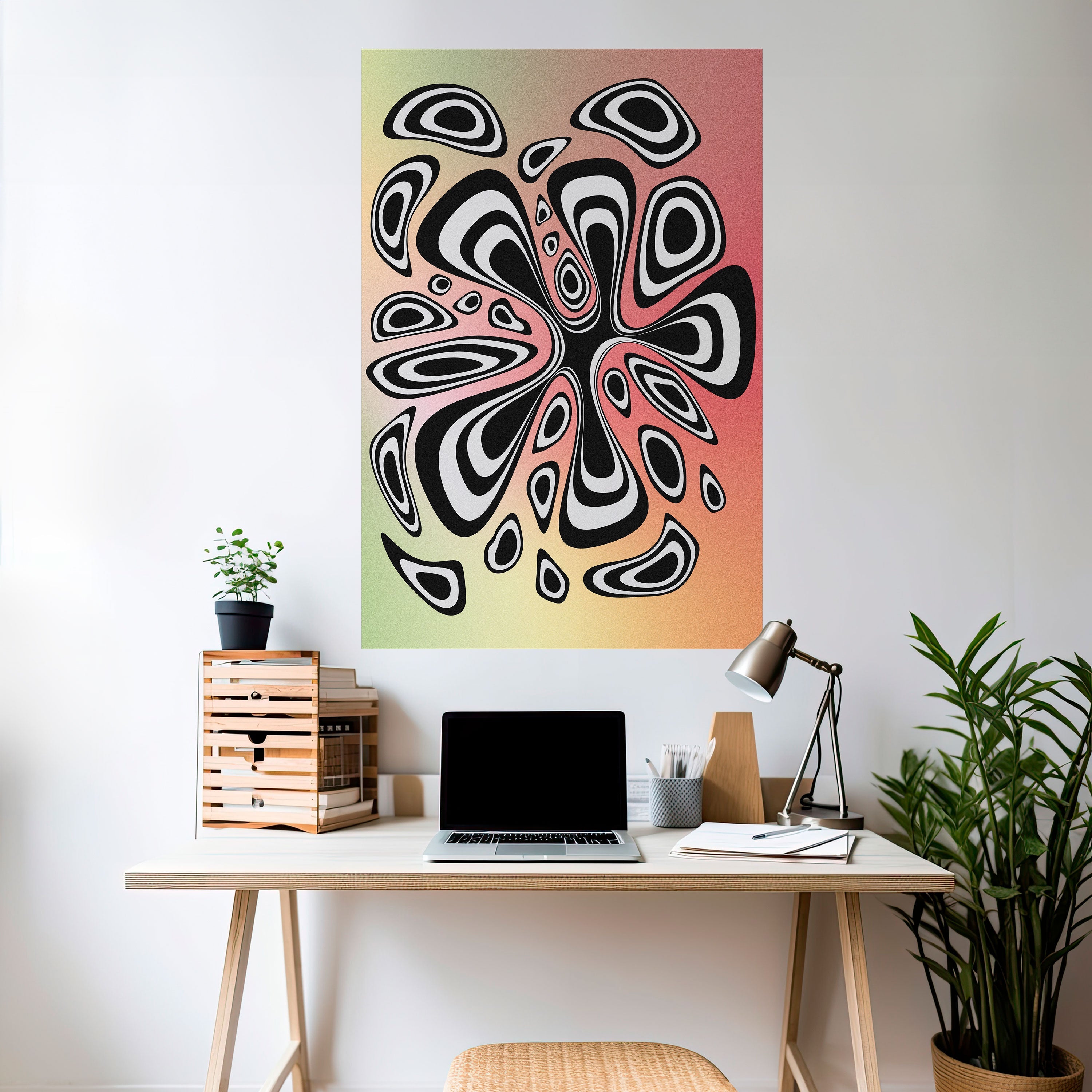 ILLUSIONARY SPLASH Peel and Stick Vertical Poster