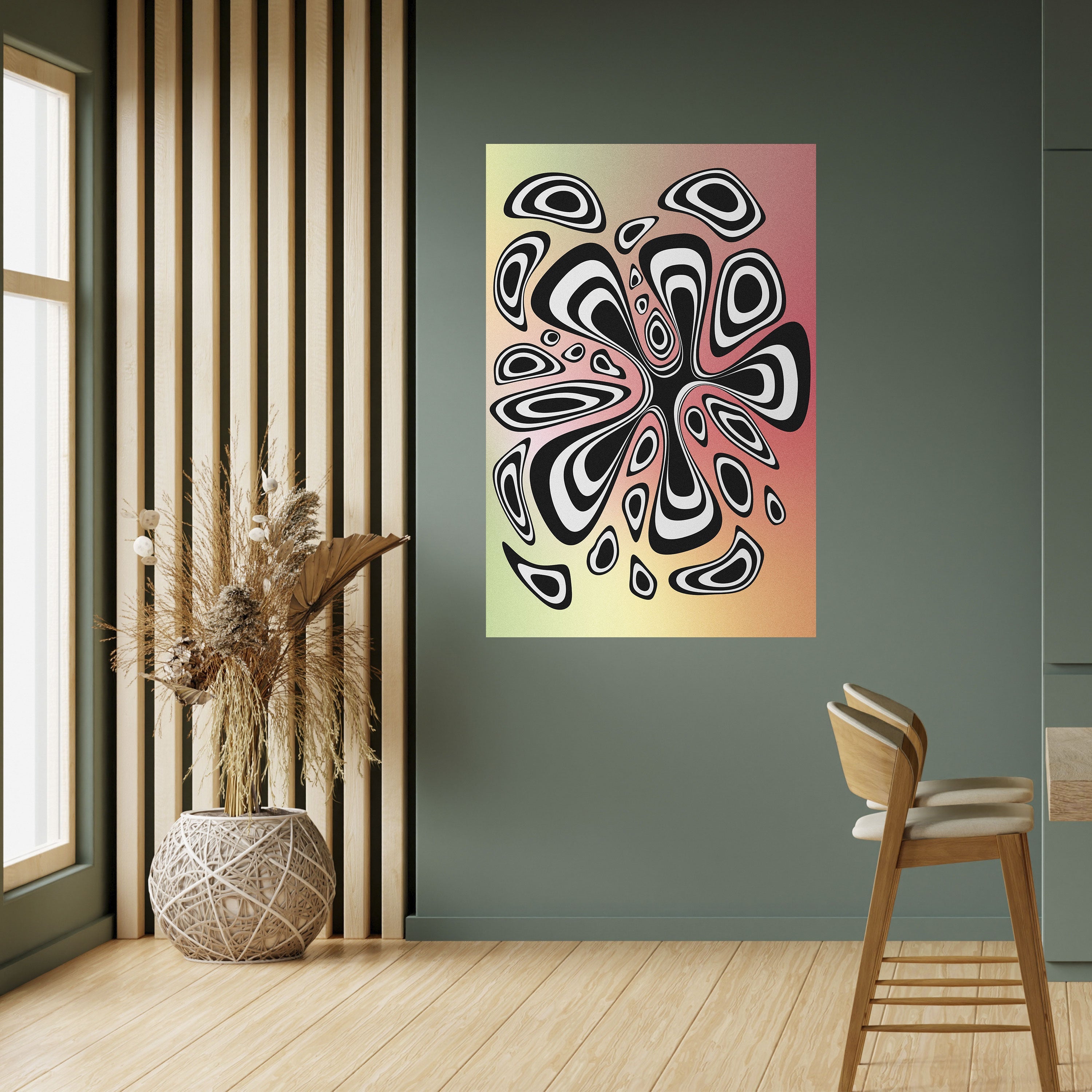 ILLUSIONARY SPLASH Peel and Stick Vertical Poster