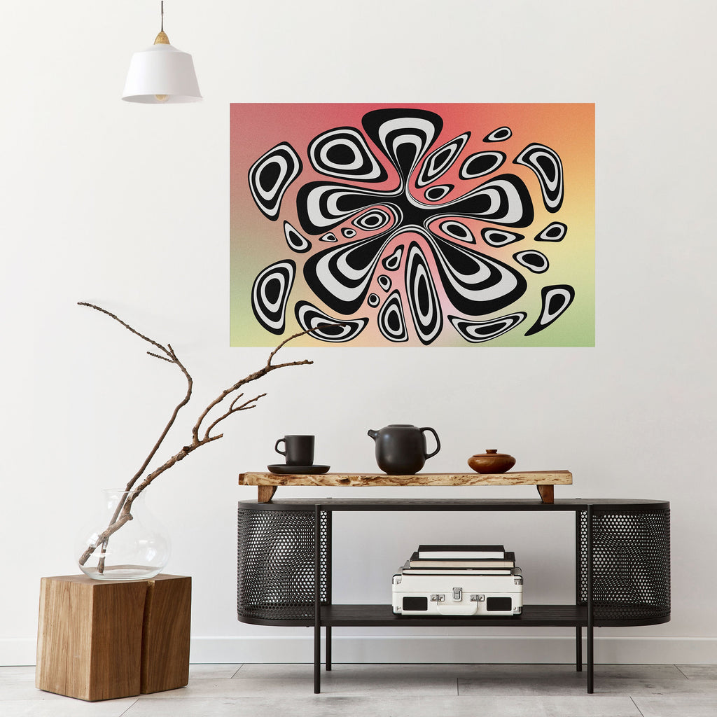 ILLUSIONARY SPLASH Peel and Stick Horizontal Poster