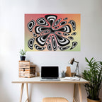 ILLUSIONARY SPLASH Peel and Stick Horizontal Poster