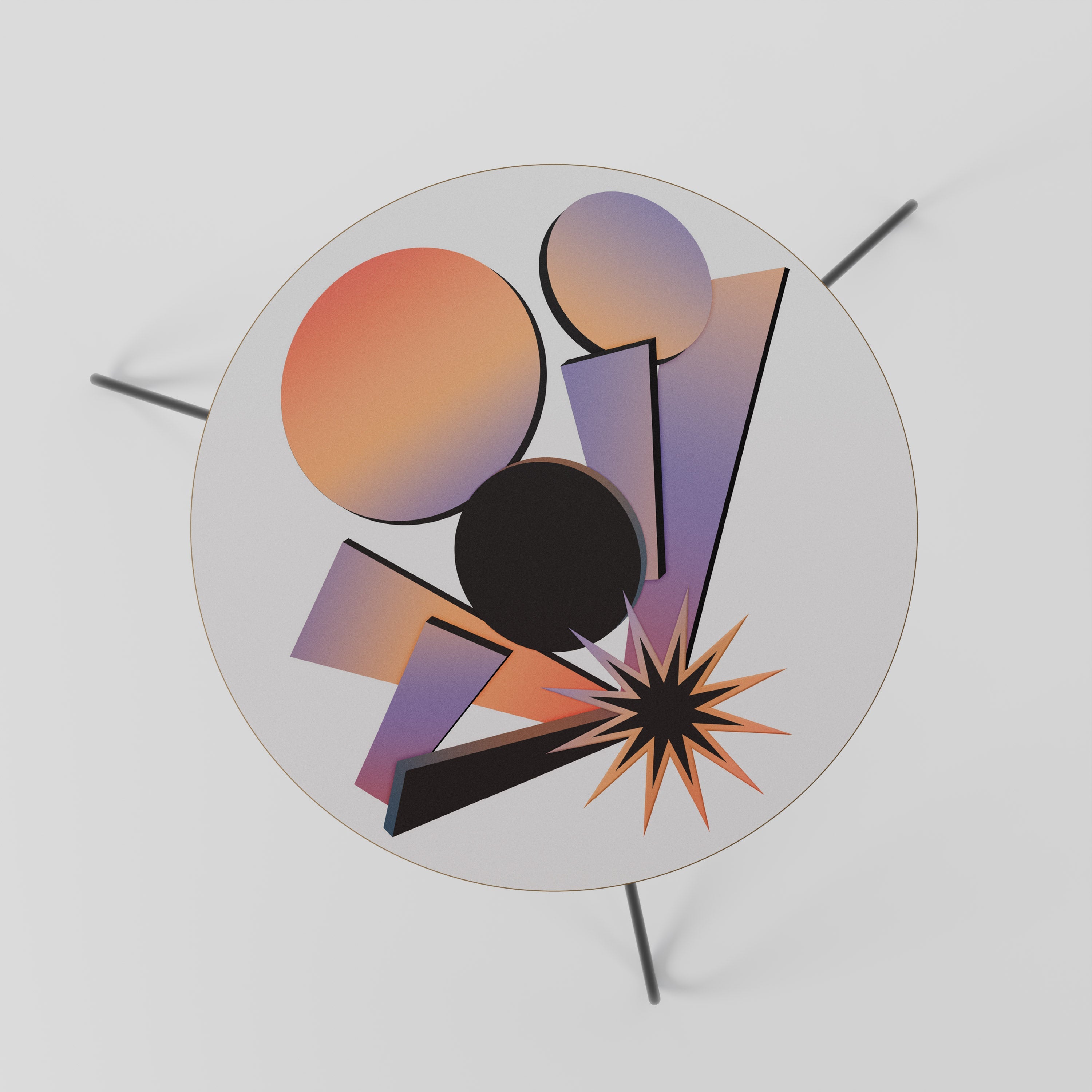 ANGULAR ARTISTRY Mesa de Centro 60