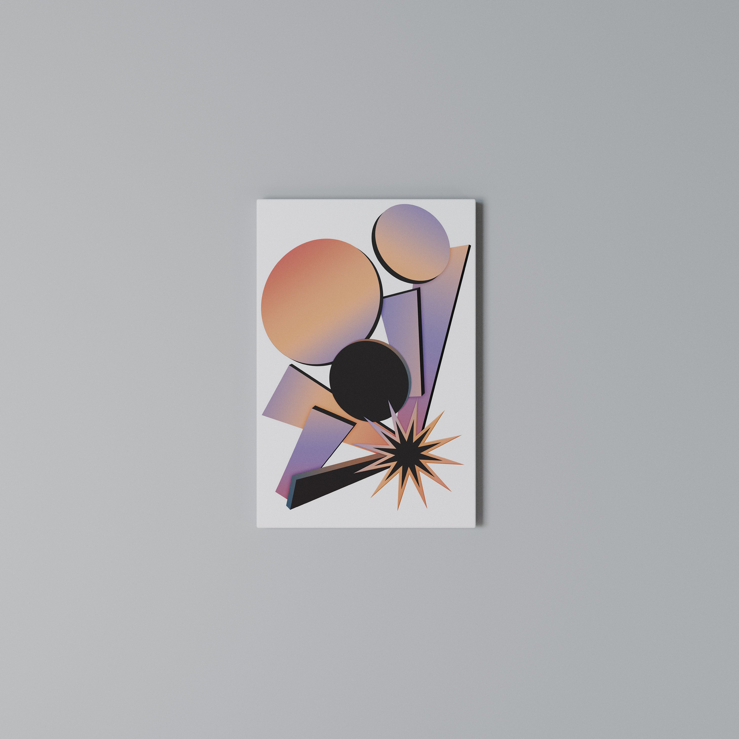 ANGULAR ARTISTRY Quadro em tela vertical